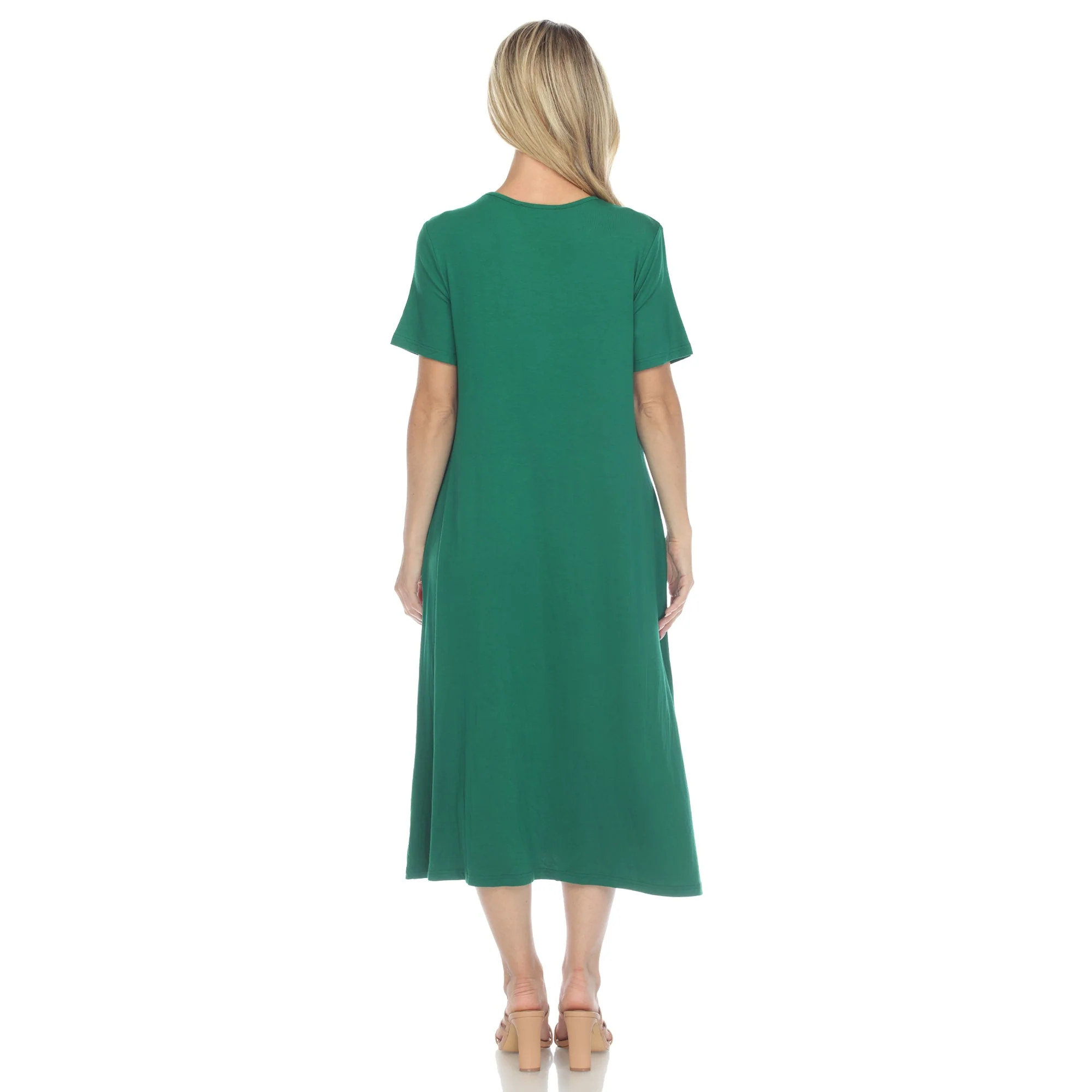 Short Sleeve Midi Dress - Image 3