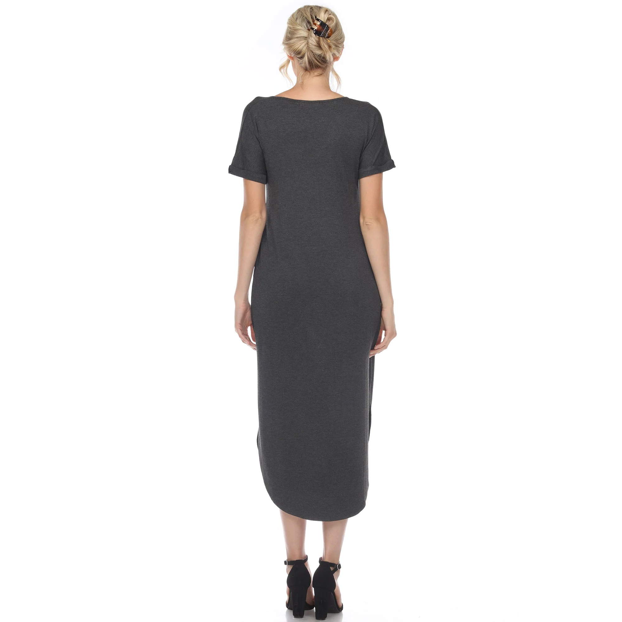 Short Sleeve V-neck Maxi Dress - Image 24