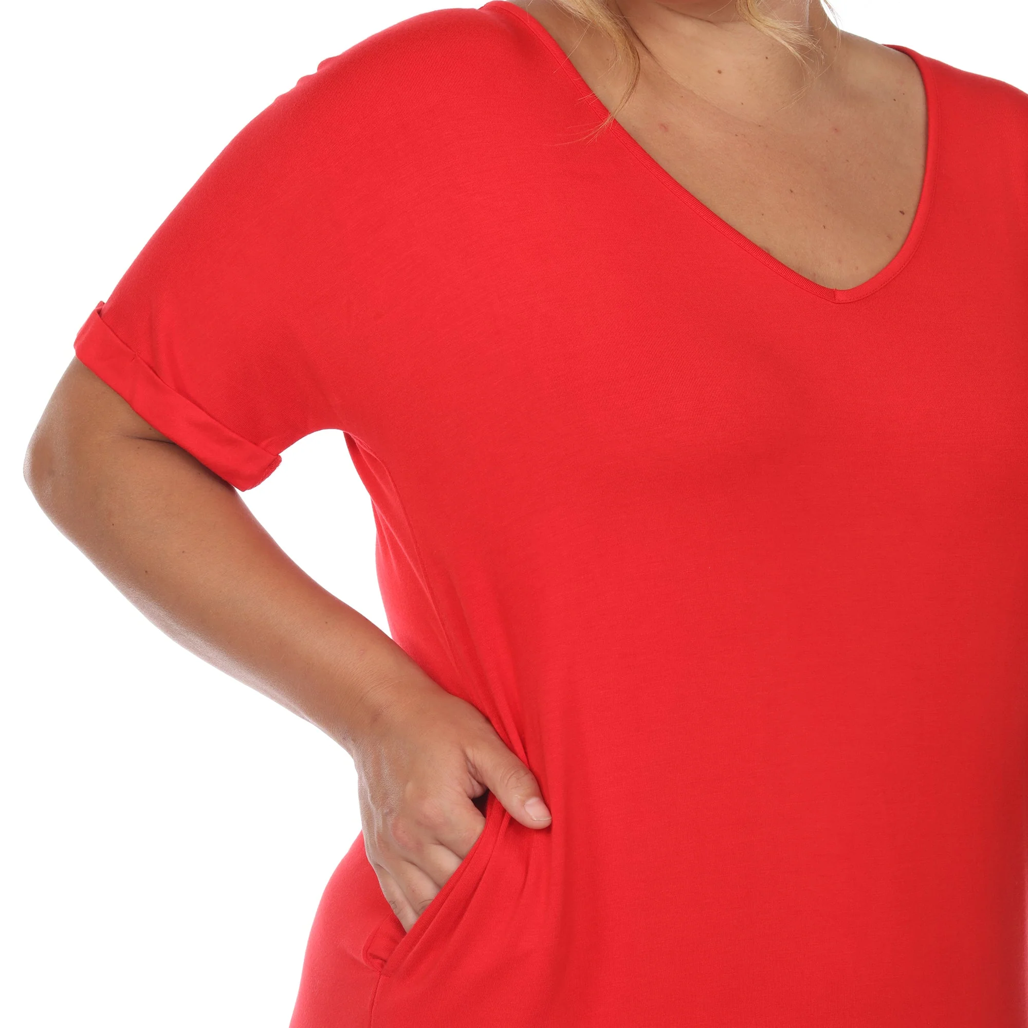 Short Sleeve V-neck Maxi Dress - Plus - Image 10