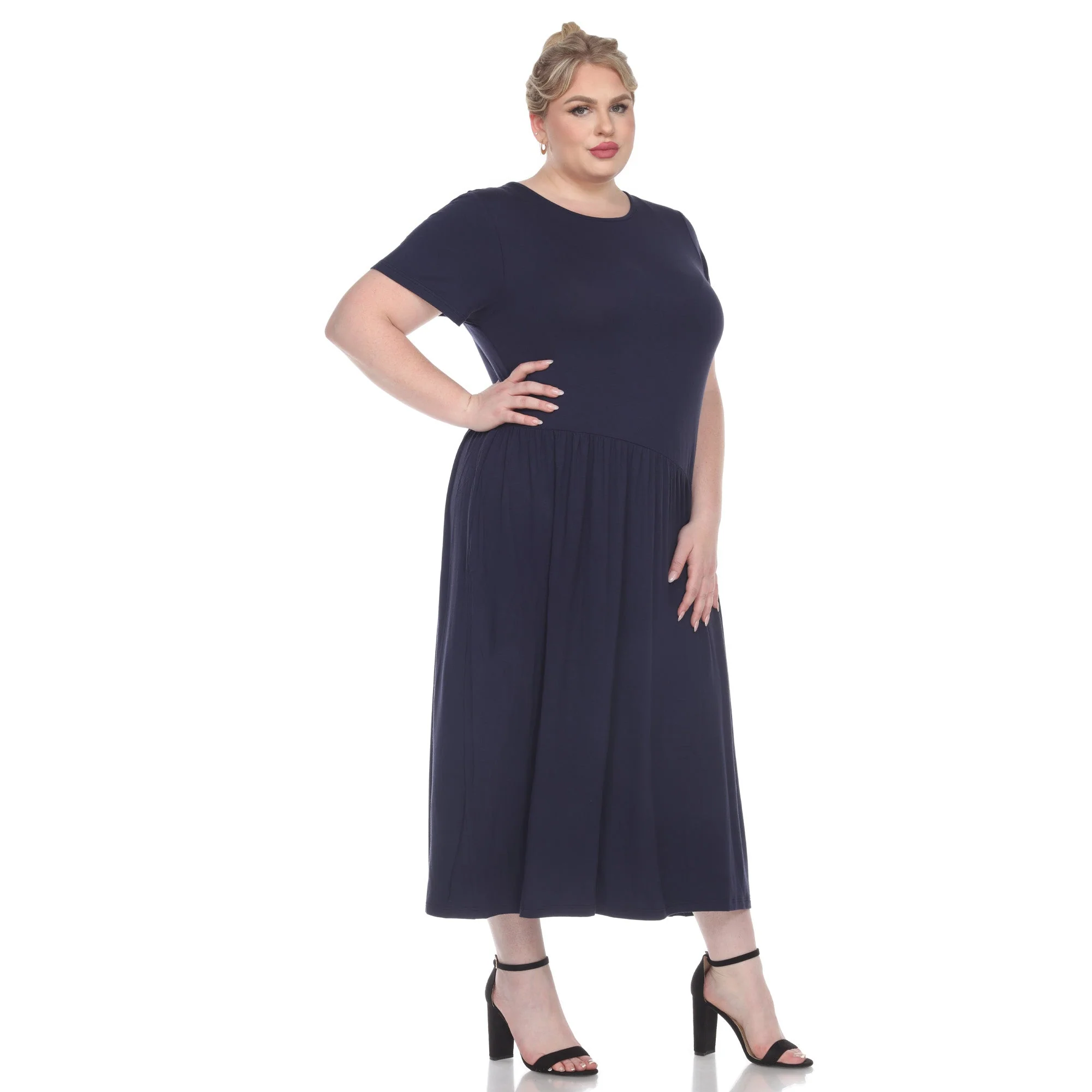 Short Sleeves Maxi Dress - Plus - Image 13