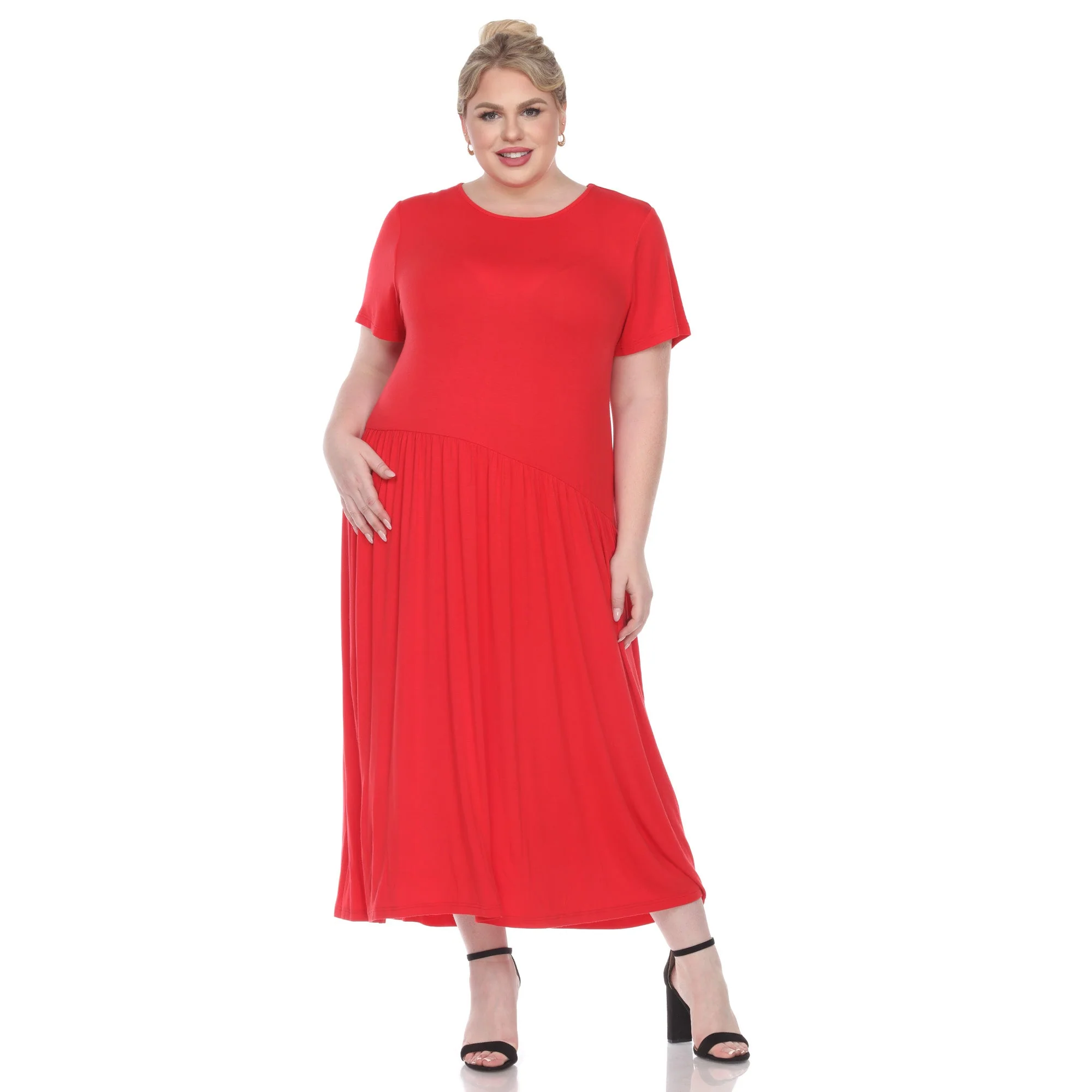 Short Sleeves Maxi Dress - Plus - Image 21