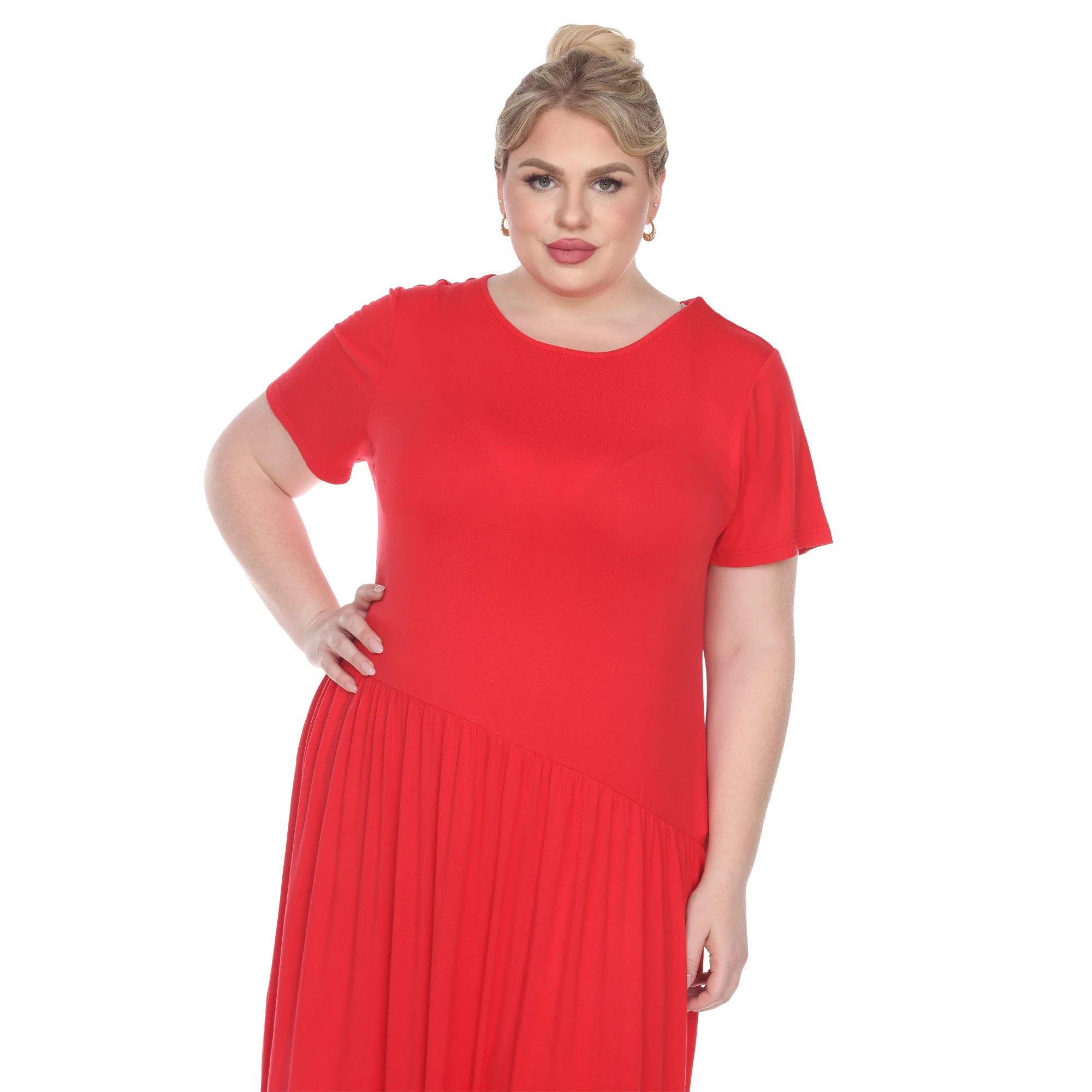 Short Sleeves Maxi Dress - Plus - Image 25