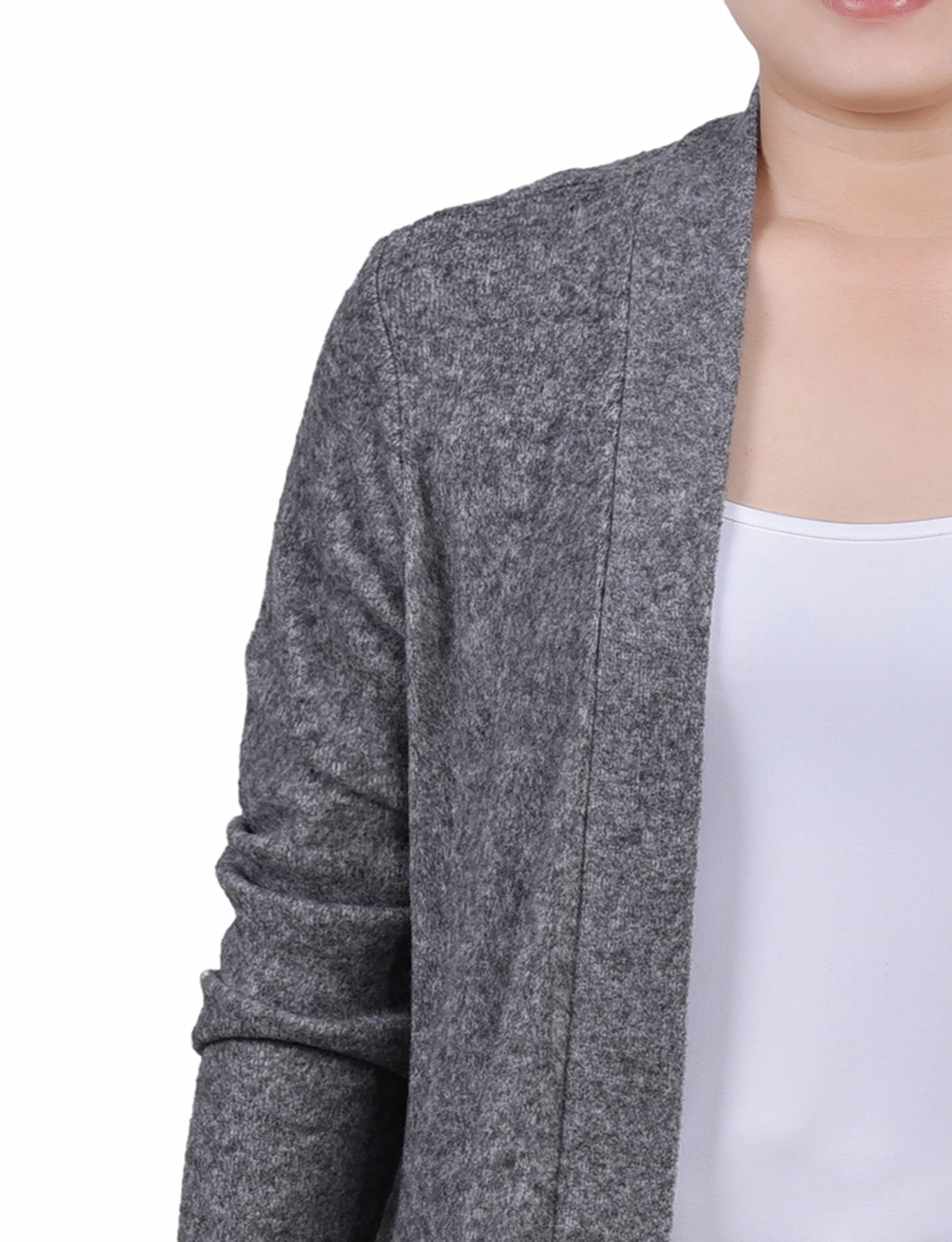 Silver Long Sleeve Cardigan - Image 2