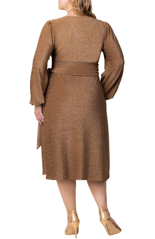 Socialite Sweetheart Dress - Plus - Mocha Sparkle - Image 2