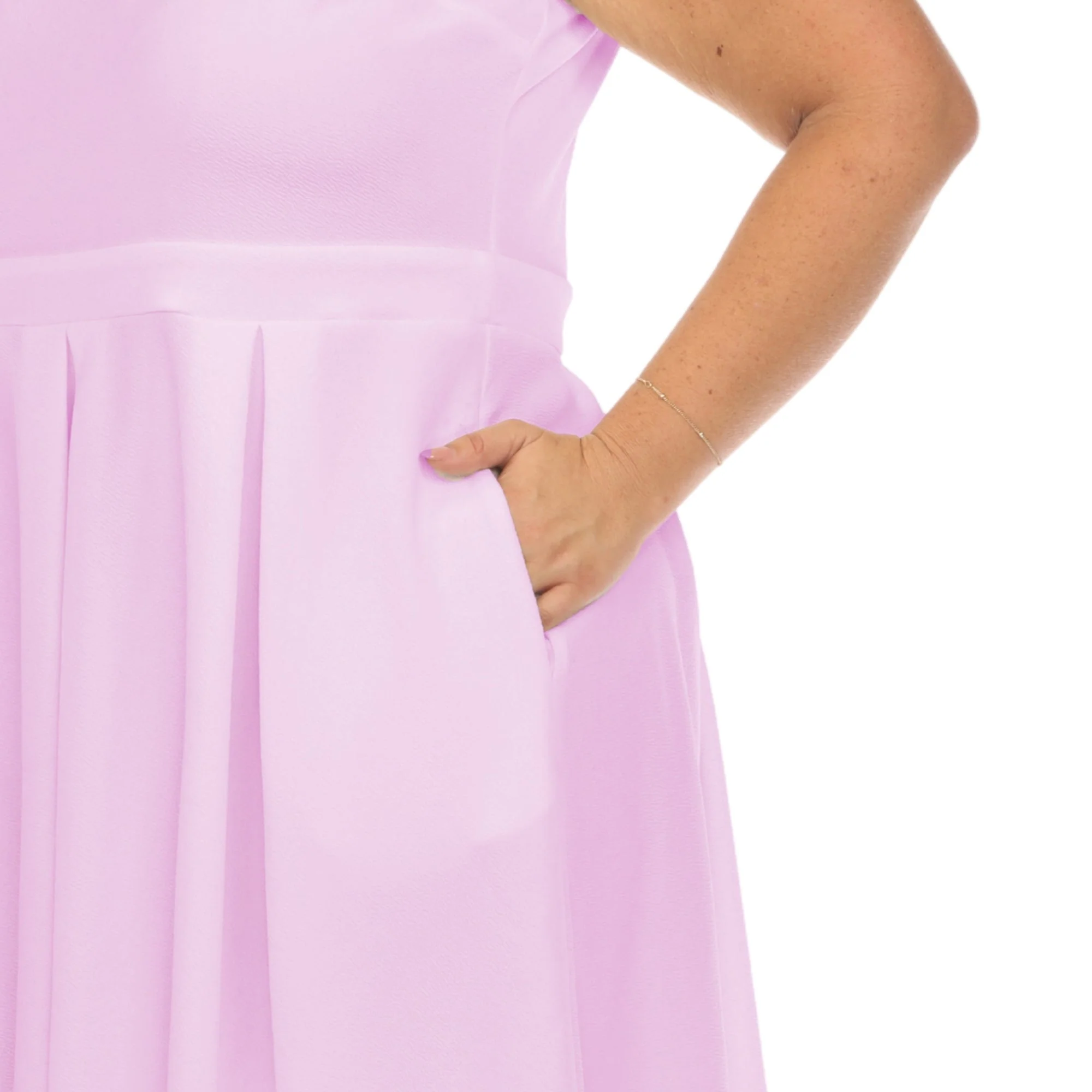 Solid Fit and Flare Dress - Plus - Image 11