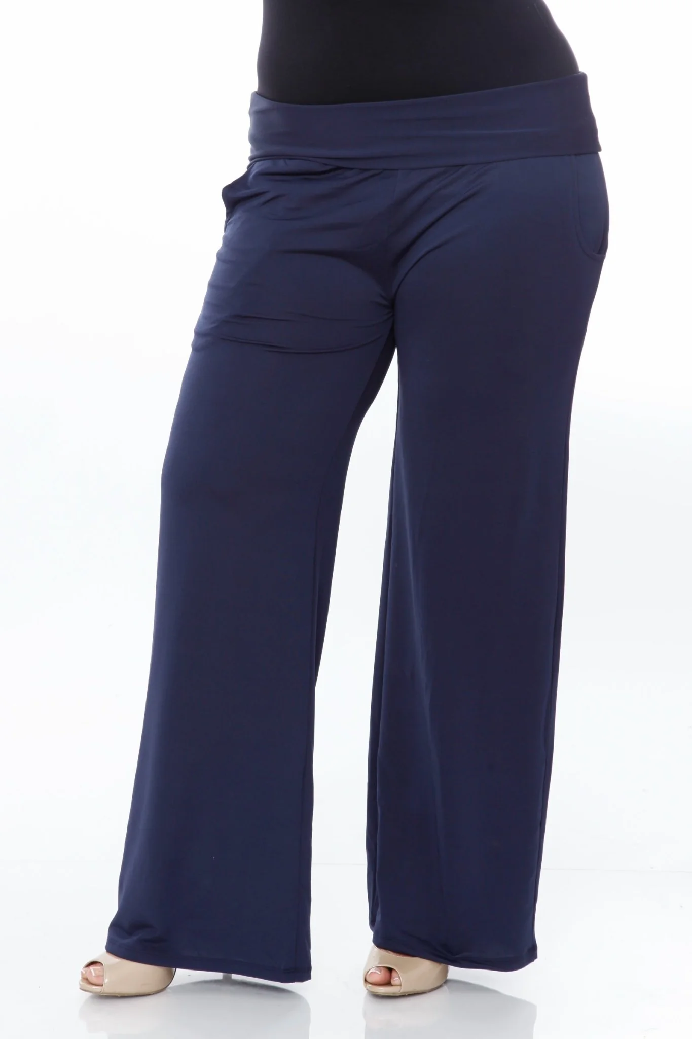 Solid Palazzo Pants - Plus - Image 12