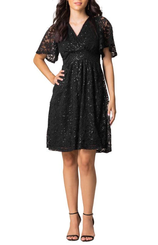 Starry Sequin Lace Cocktail Dress - Image 4