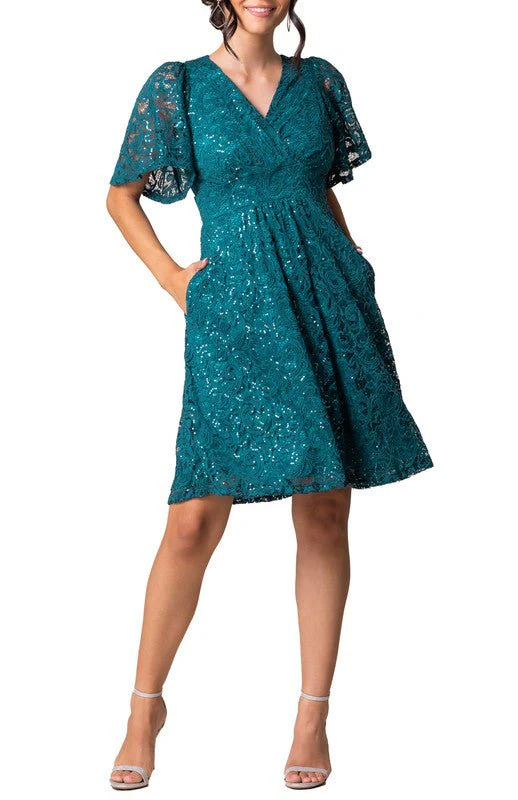 Starry Sequin Lace Cocktail Dress - Image 7