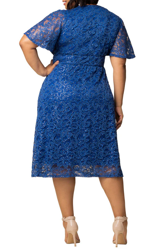 Starry Sequin Lace Cocktail Dress - Plus - Image 2