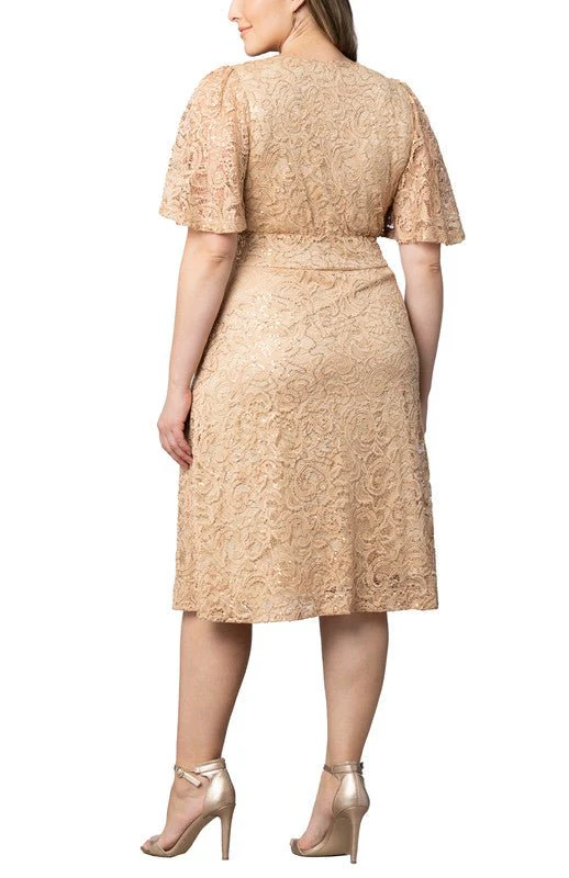 Starry Sequined Lace Cocktail Dress - Plus - Image 10