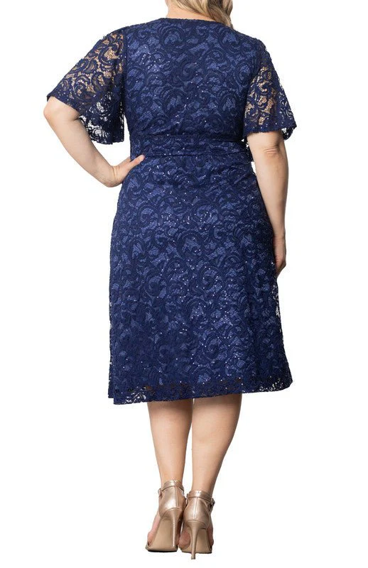 Starry Sequined Lace Cocktail Dress - Plus - Image 13