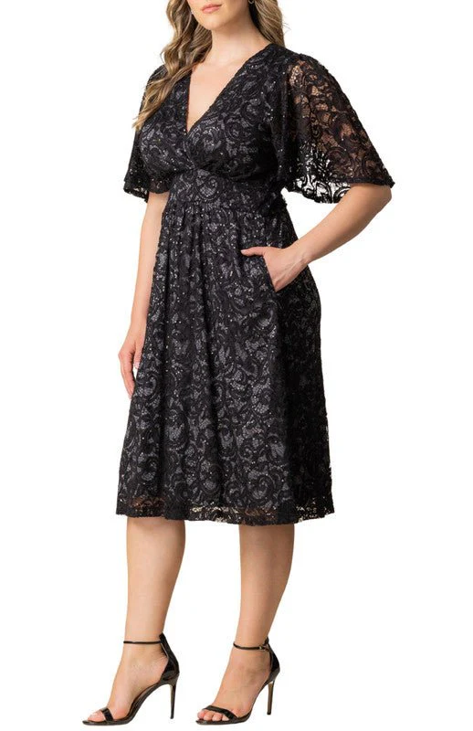 Starry Sequined Lace Cocktail Dress - Plus - Image 20