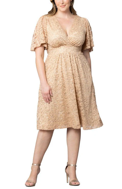 Starry Sequined Lace Cocktail Dress - Plus - Image 5