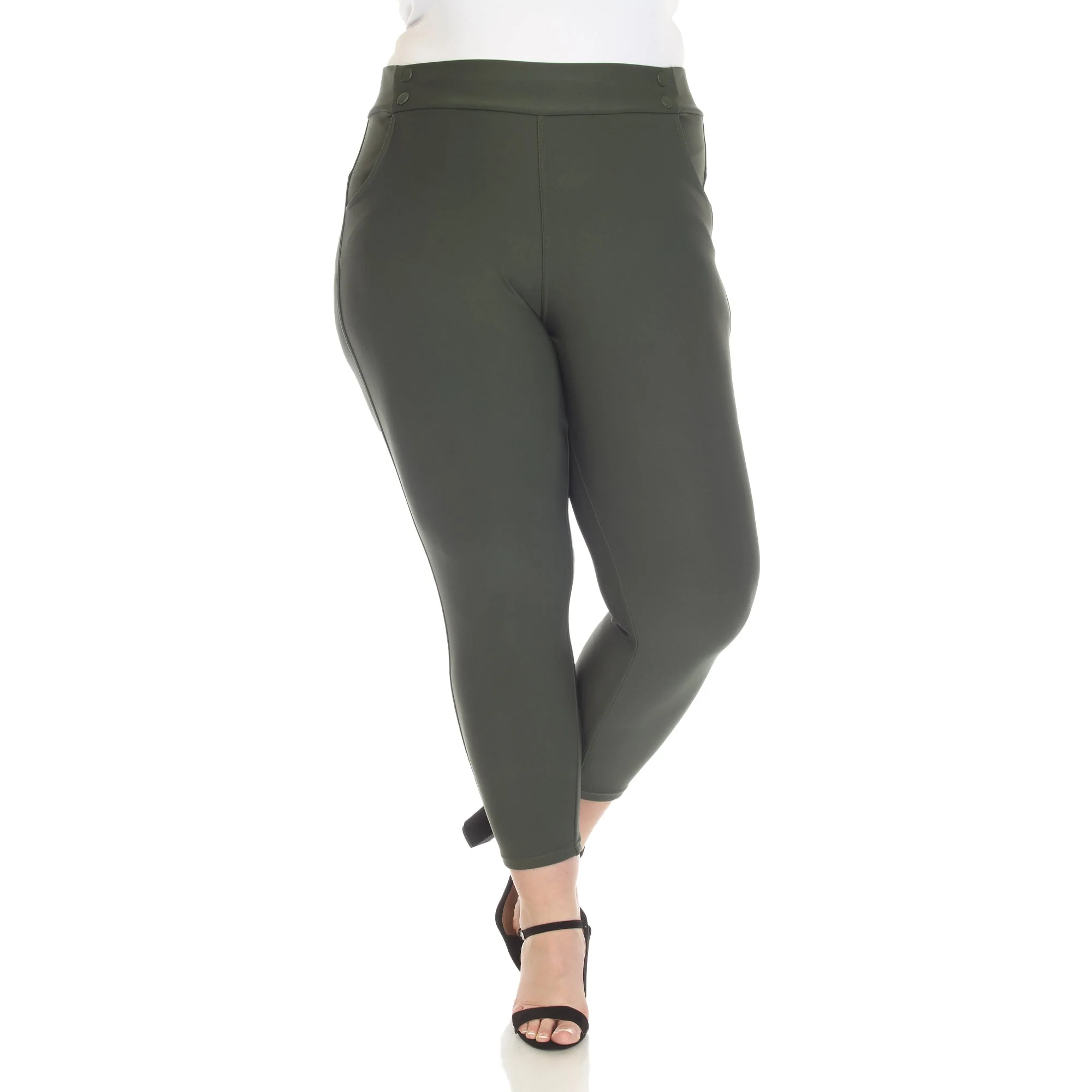 Super Soft Elastic Waistband Scuba Pants - Plus - Image 10