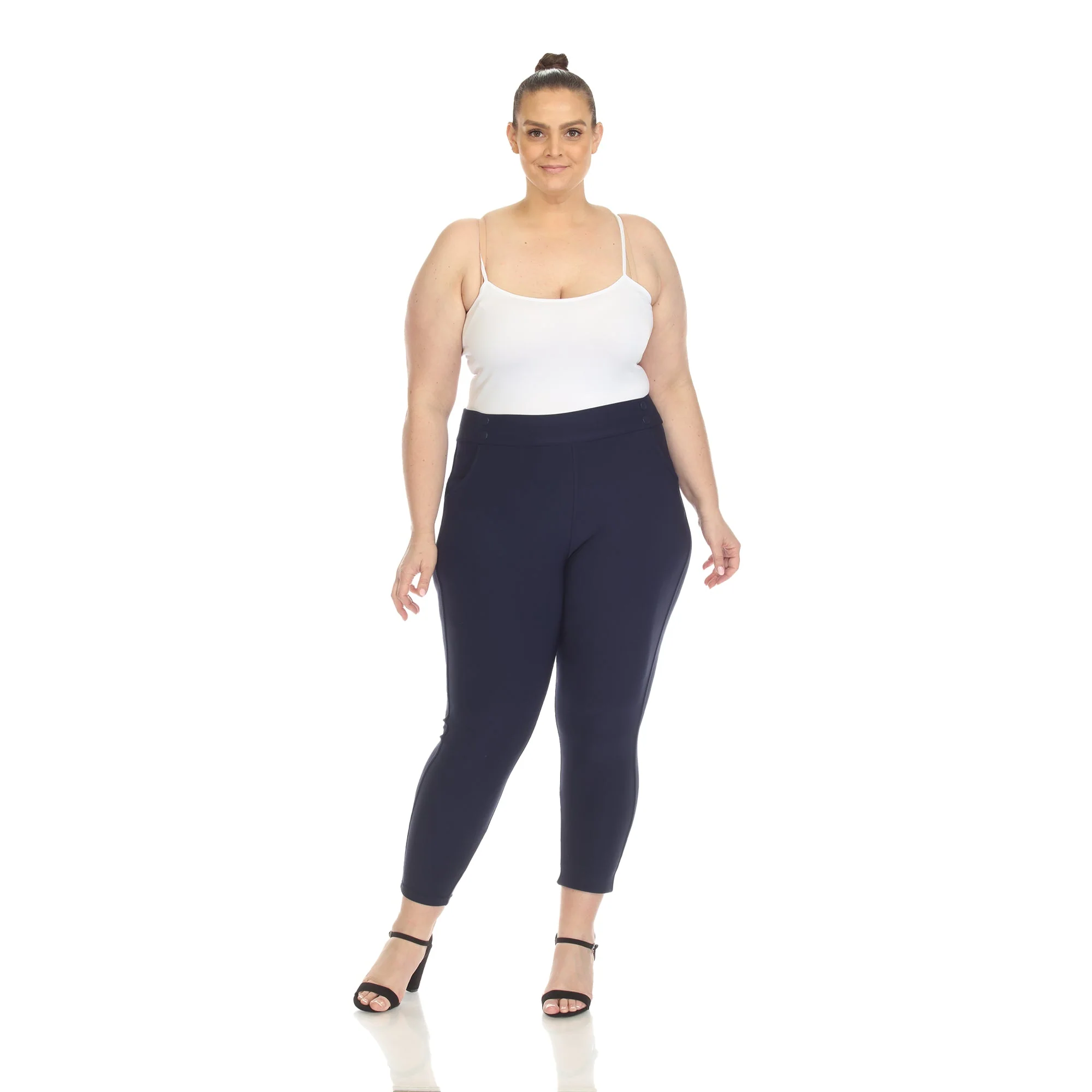 Super Soft Elastic Waistband Scuba Pants - Plus - Image 20