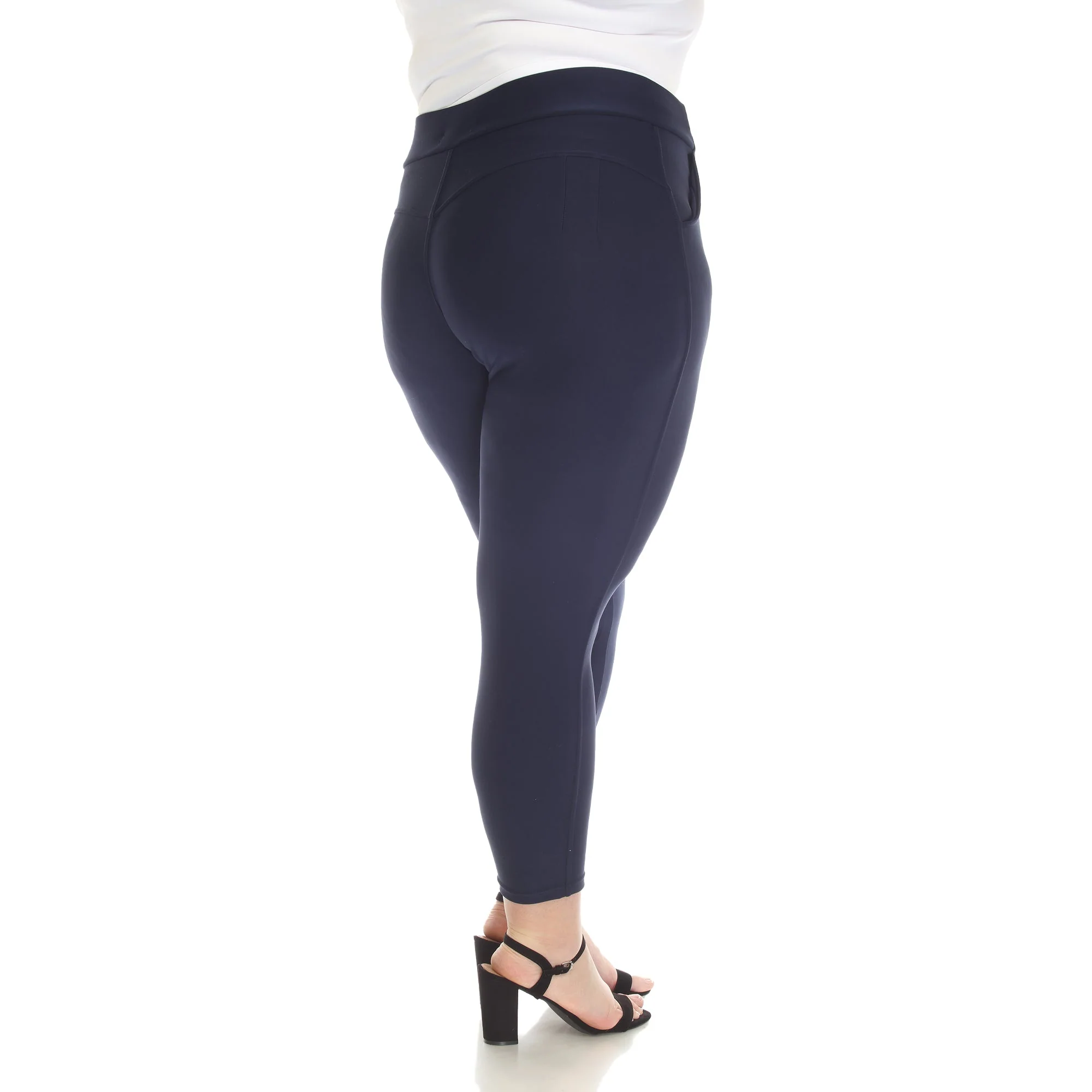 Super Soft Elastic Waistband Scuba Pants - Plus - Image 4
