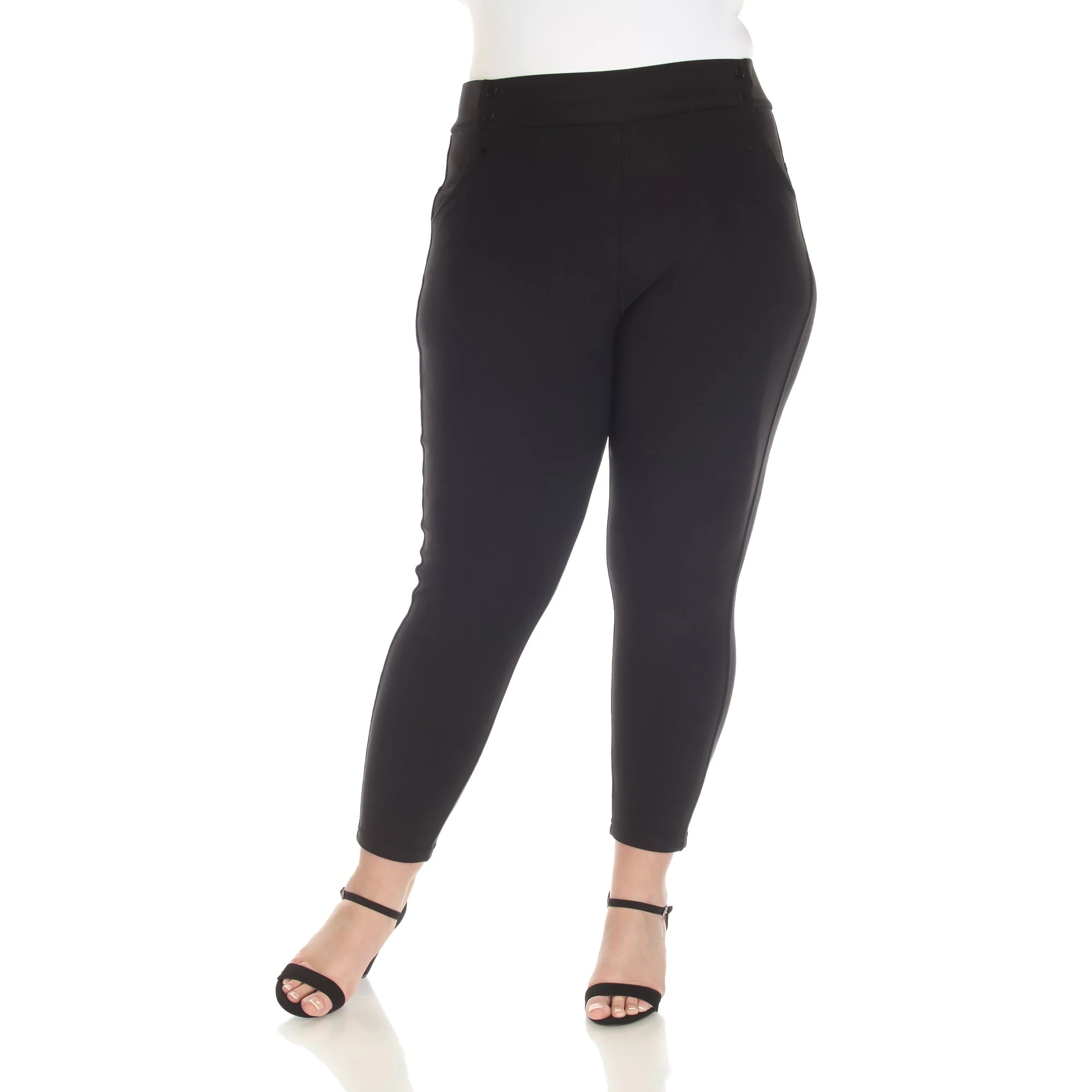 Super Soft Elastic Waistband Scuba Pants - Plus - Image 6