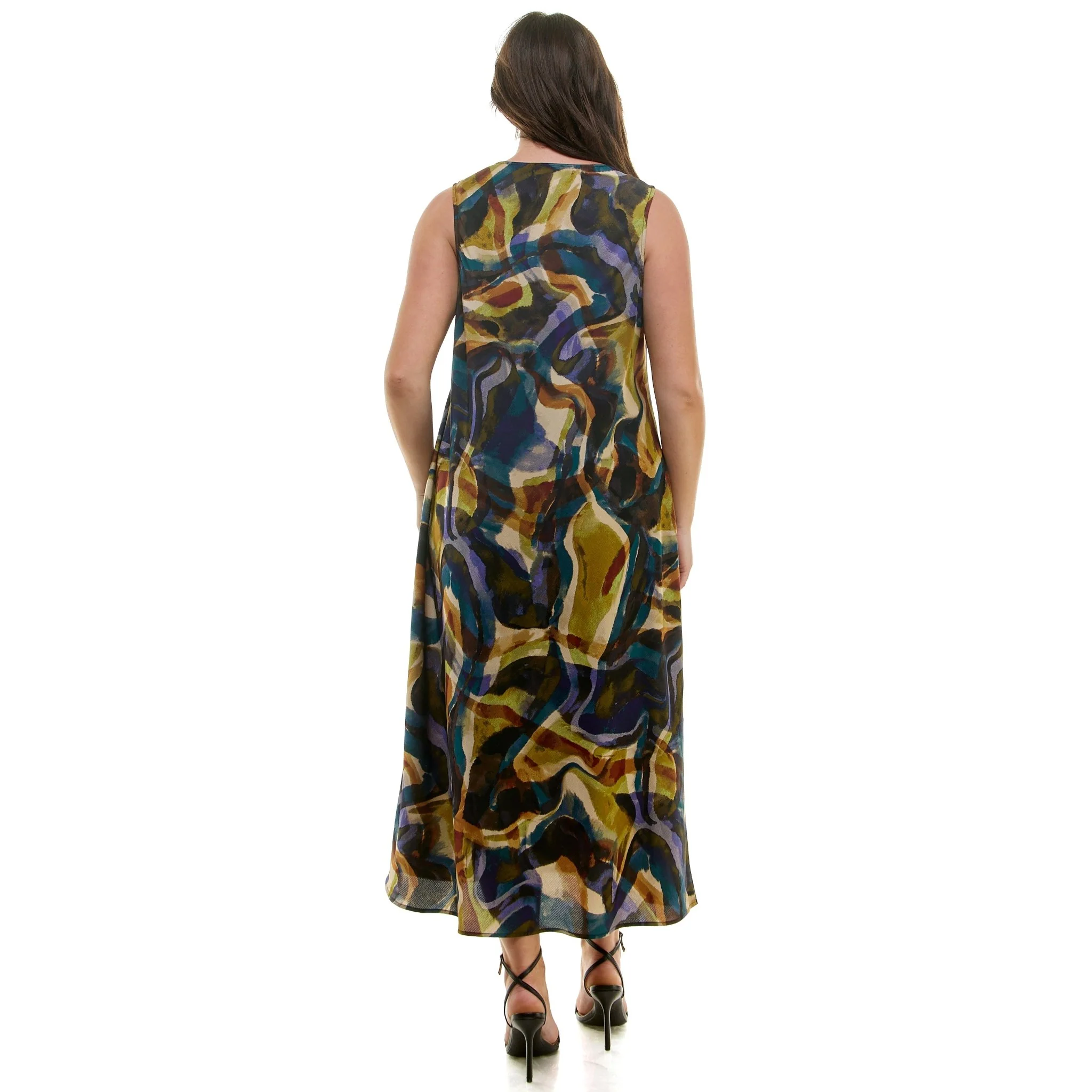 Swirl Sleeveless Midi Dress - Plus - Image 2