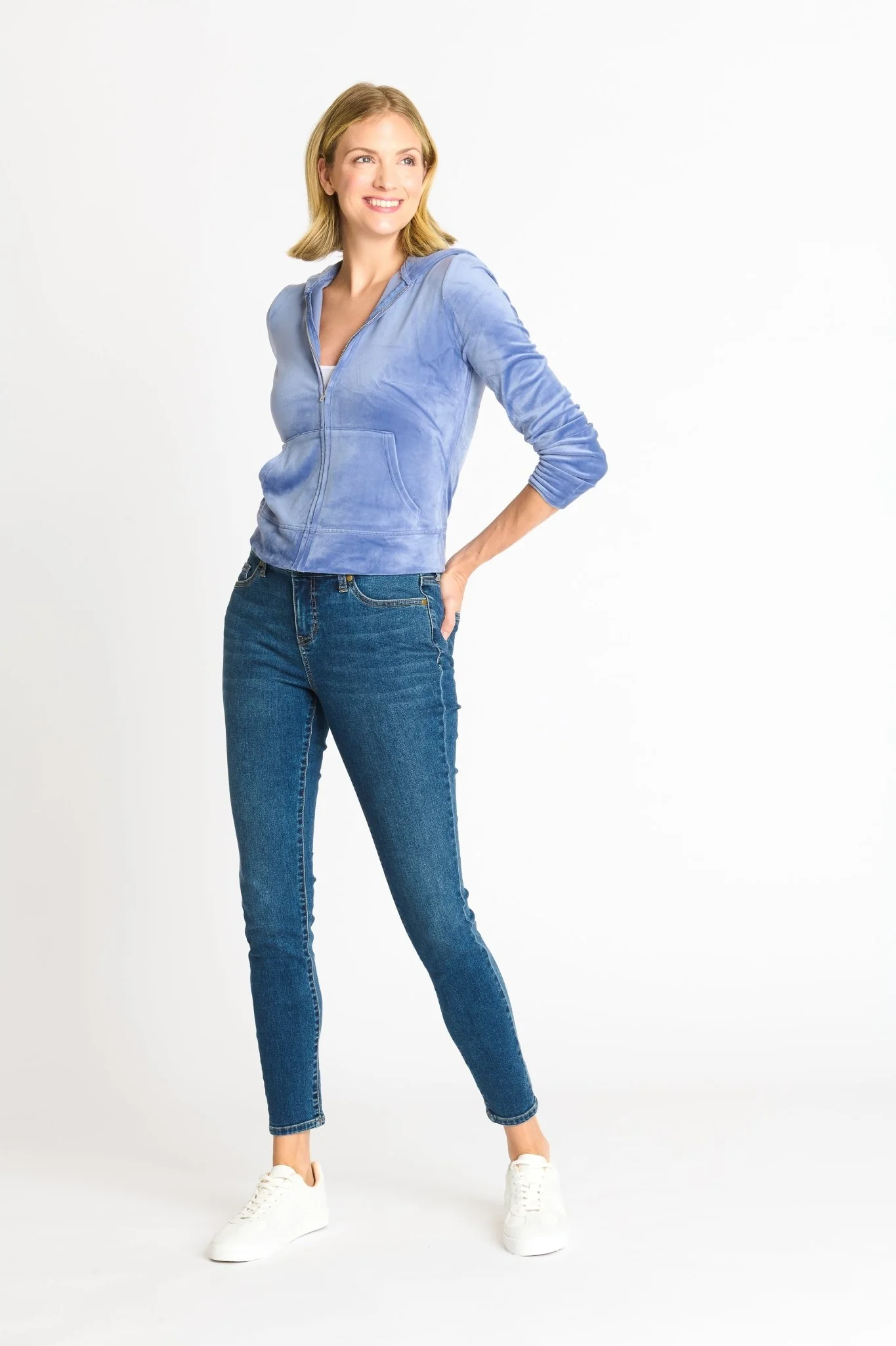Velour Luxe Zip-Up Jacket - Image 14