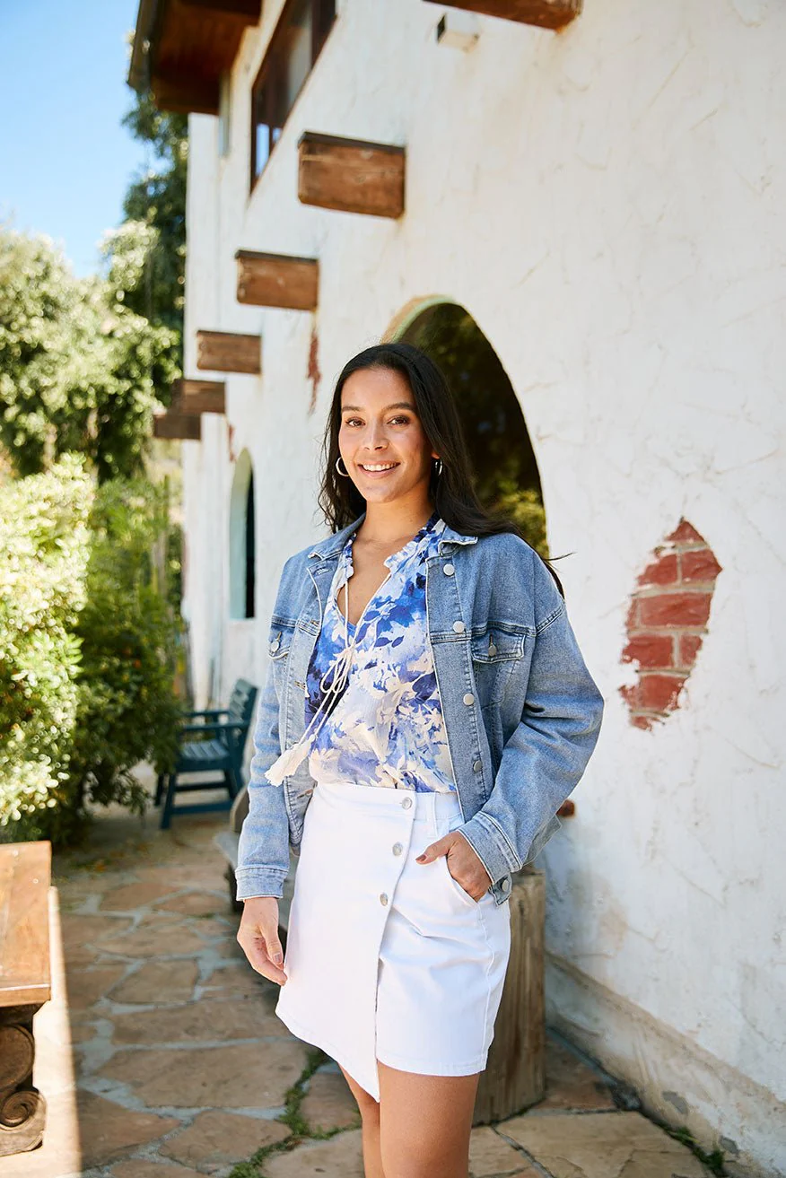 Westport High Rise Button-Down Skort - Image 10