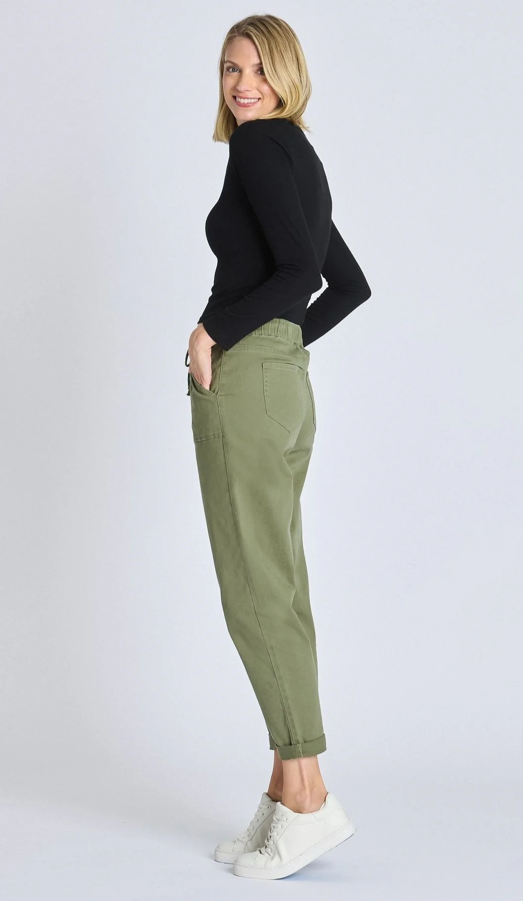 Westport Olive Weekender Twill Jogger - Image 4