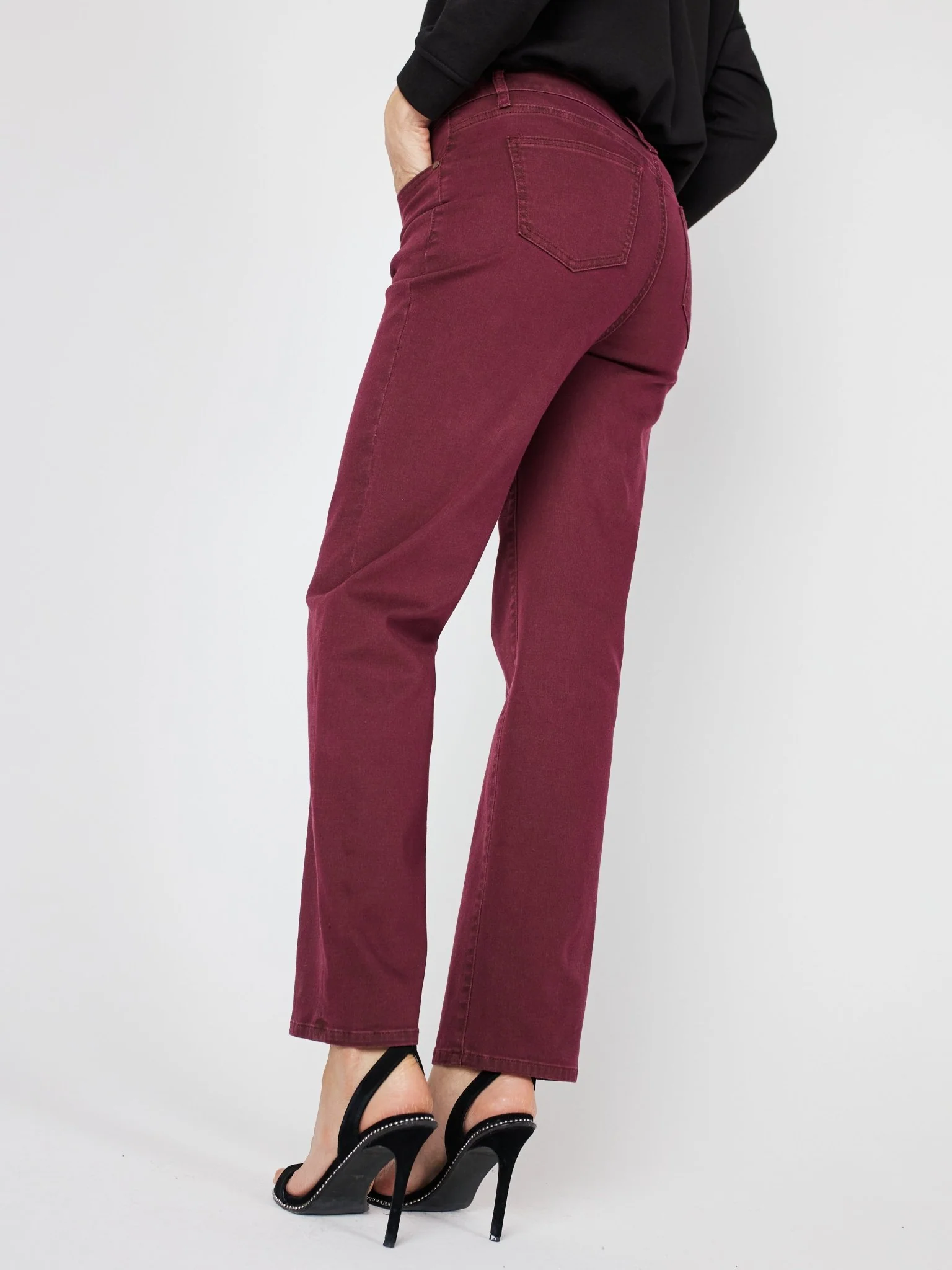 Westport Signature 5 Pocket Colored Denim Straight Leg Jean - Image 6