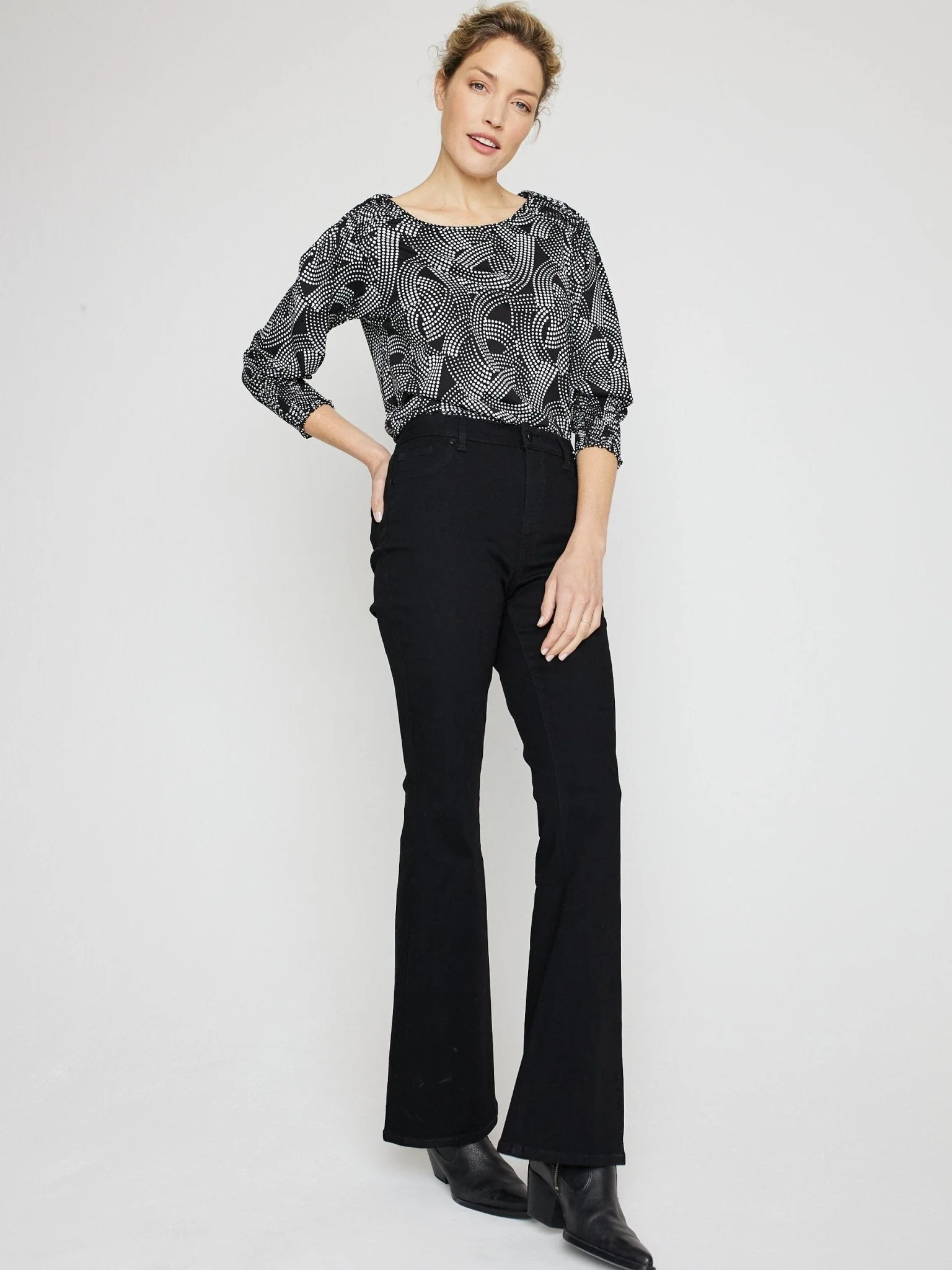 Westport Signature High Rise Modern Flare Leg Jeans - Image 7