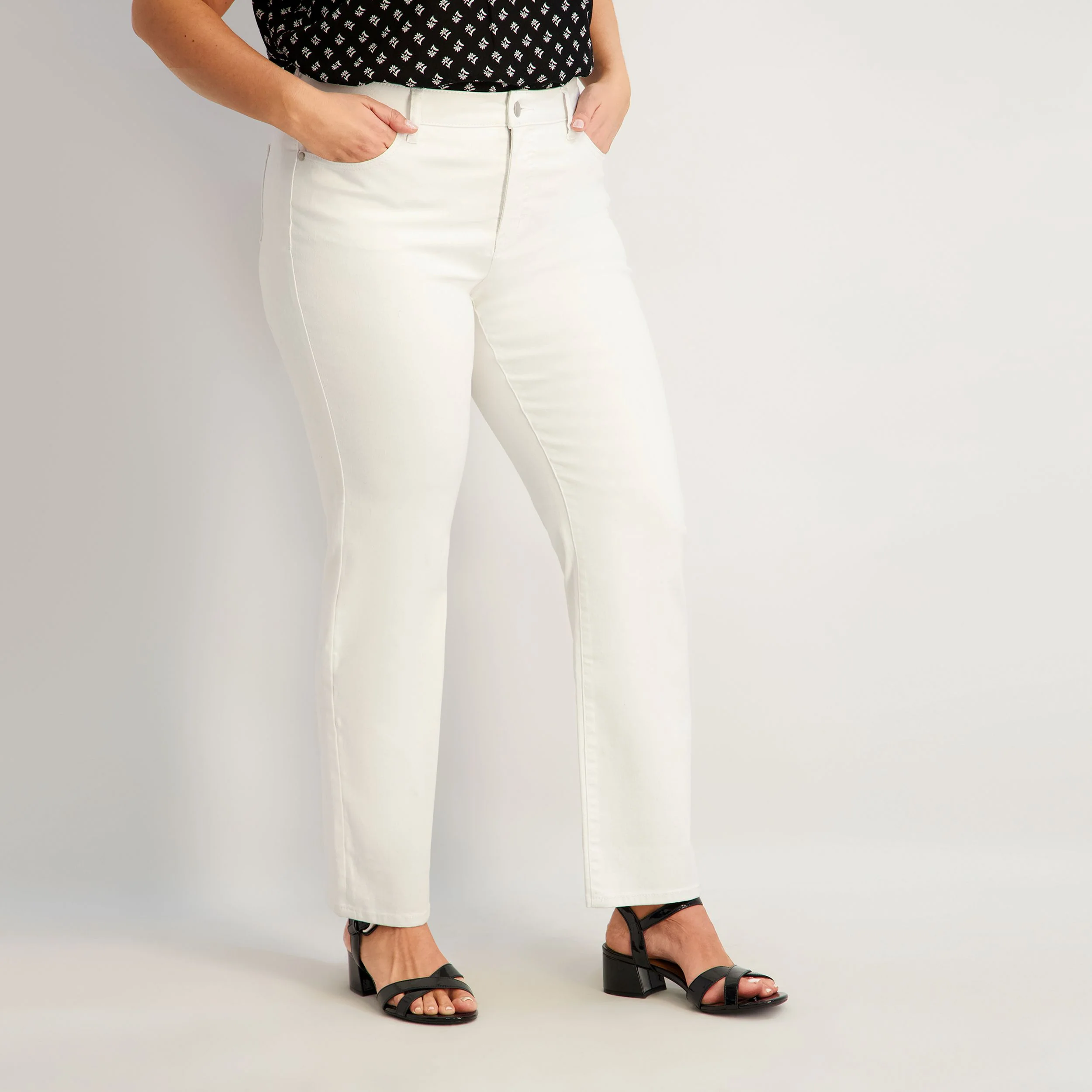 Westport Signature Straight Leg in White - Plus - Image 3