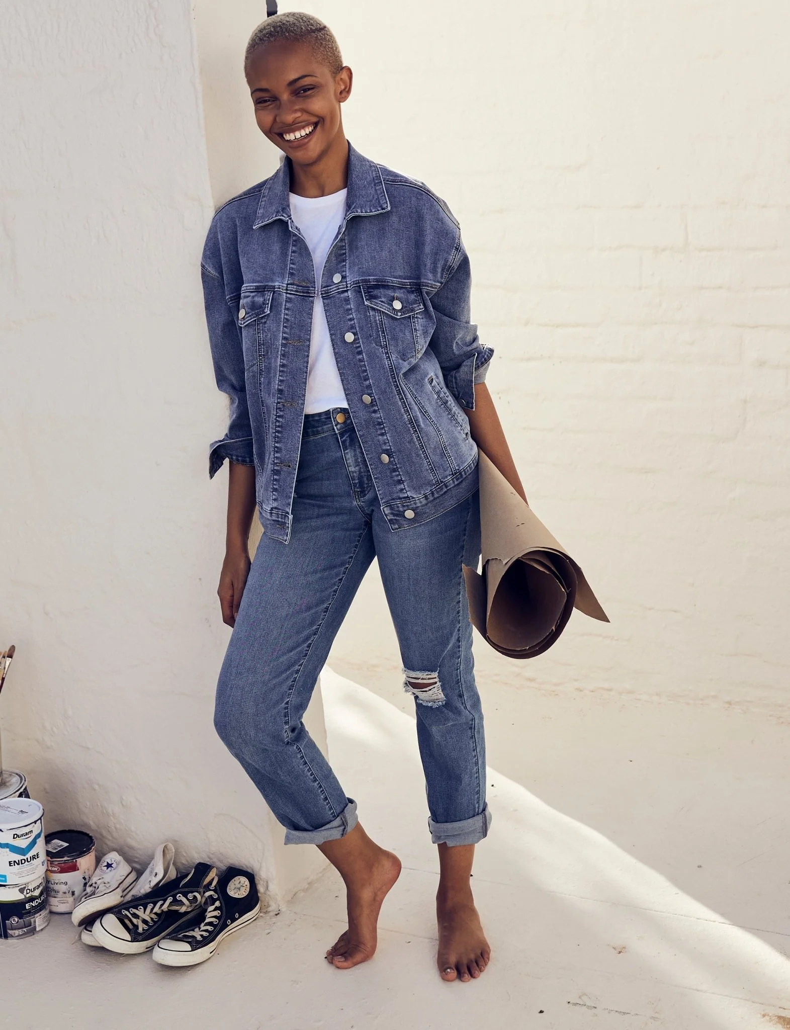 Westport Signature Straight Leg Jeans with Destruction - Image 4