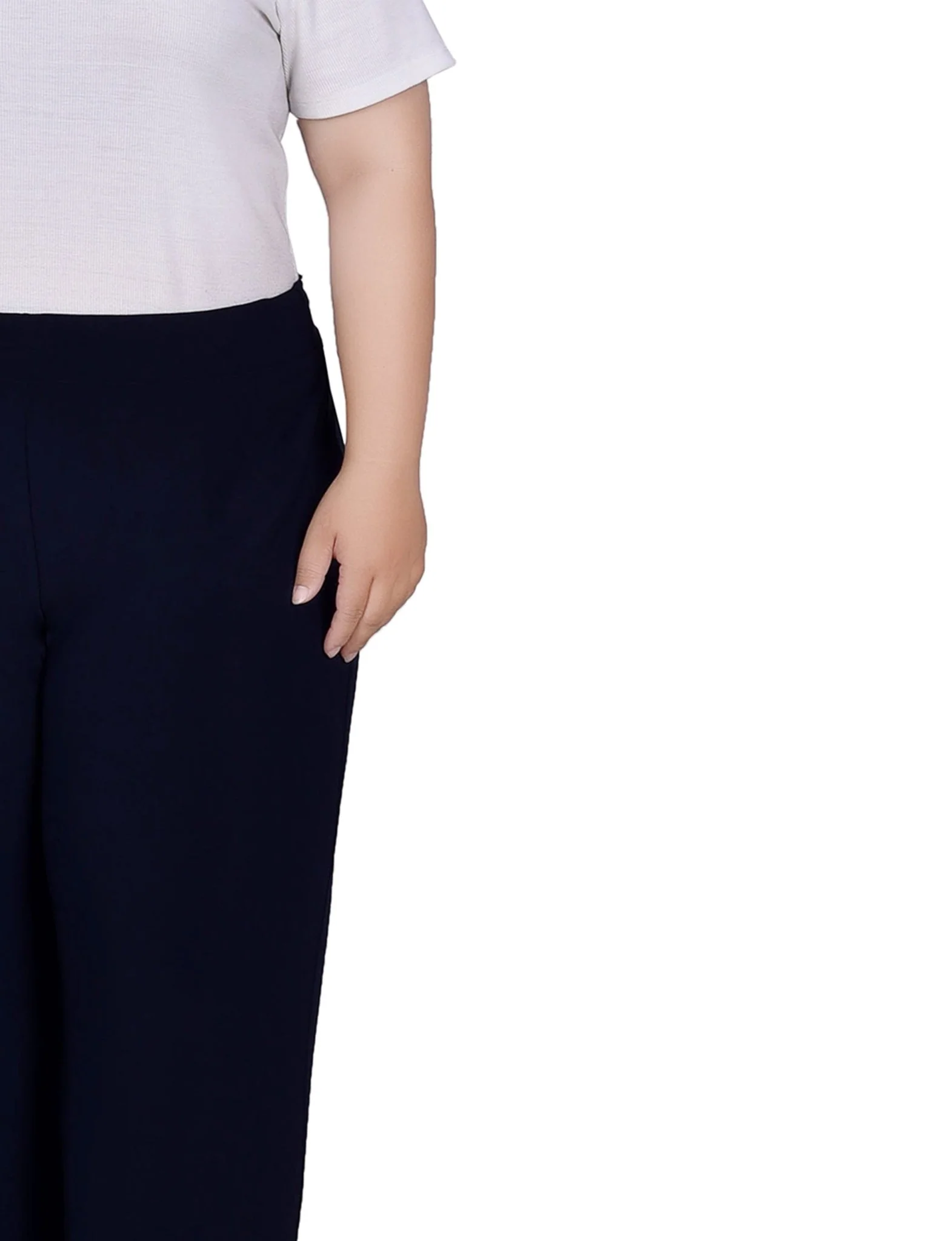 Wide Waistband Pull-On Pants - Plus - Image 4