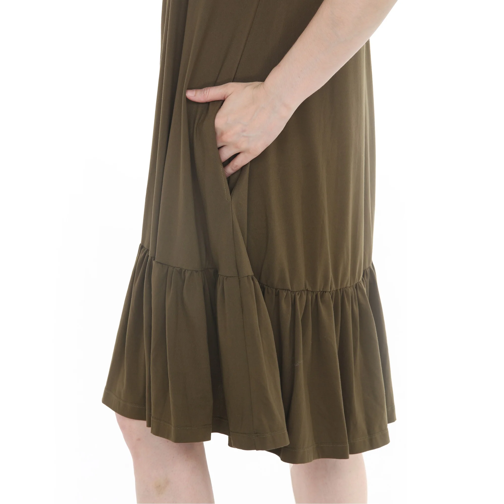 Women's Button Front Tiered Swing Dress - Image 23