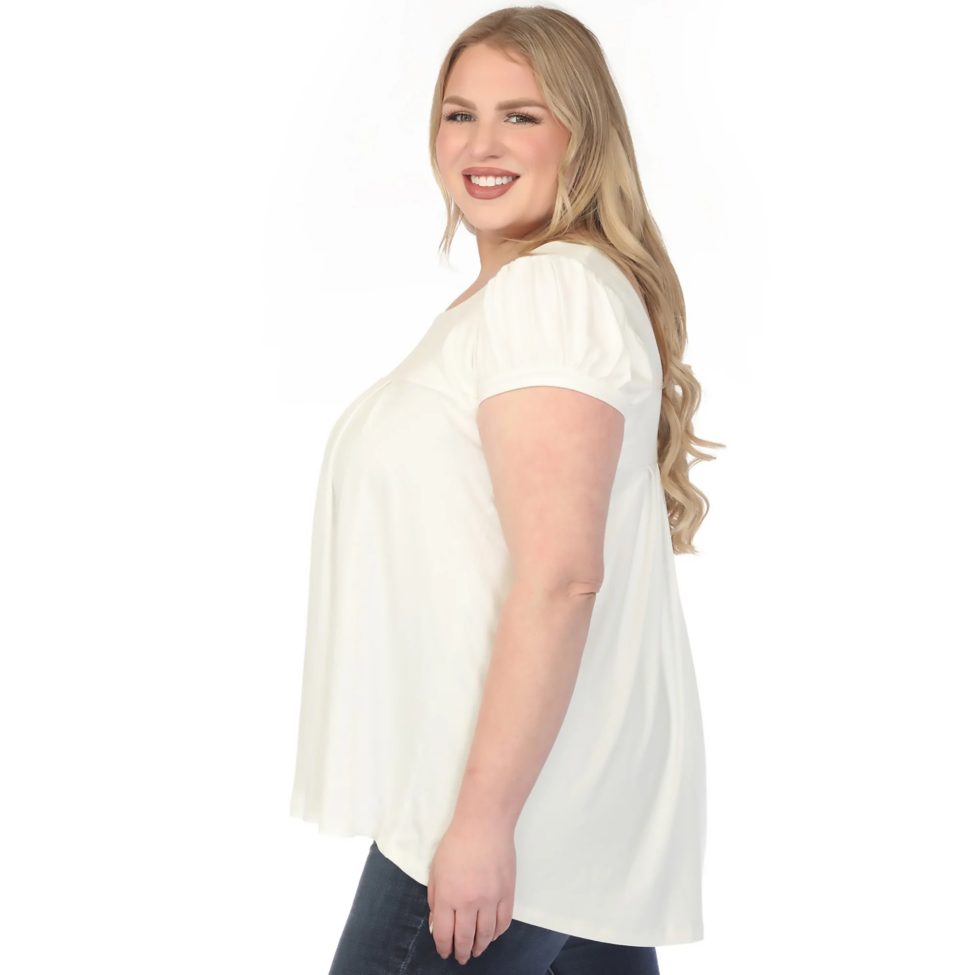 Women's  Cap Sleeve Pleated Top - Image 12