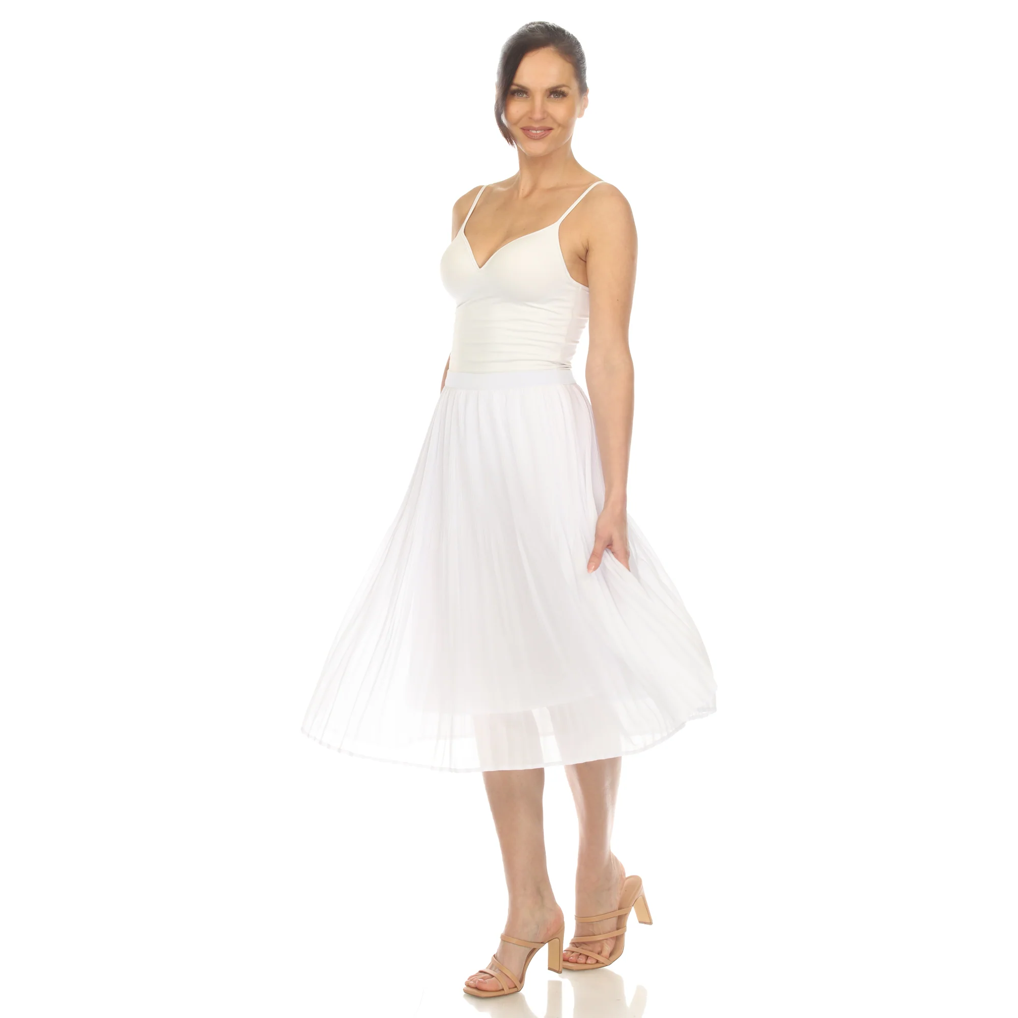 Women's Chiffon Pleated Midi Skirt - Image 10