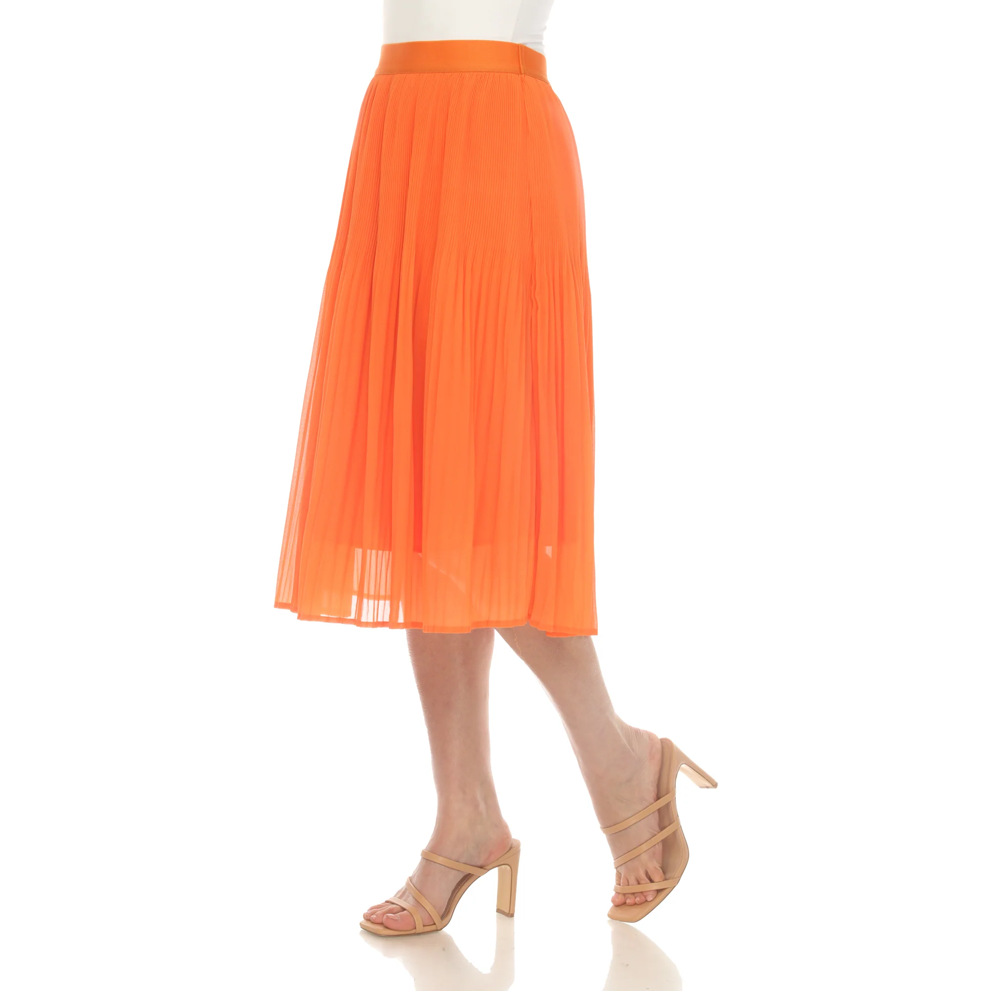 Women's Chiffon Pleated Midi Skirt - Image 13