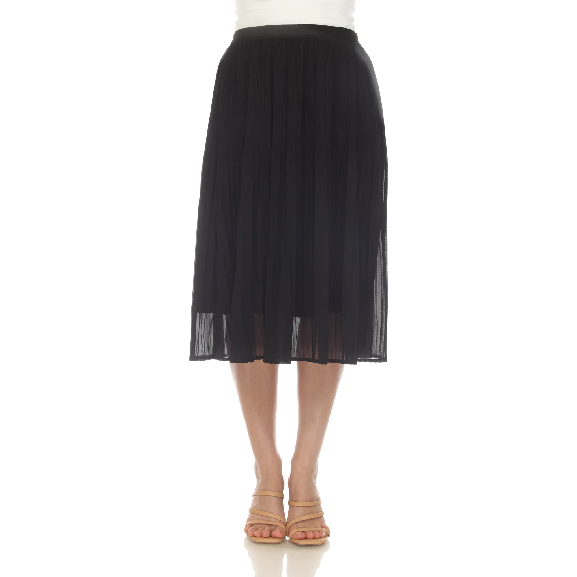 Women's Chiffon Pleated Midi Skirt - Image 21