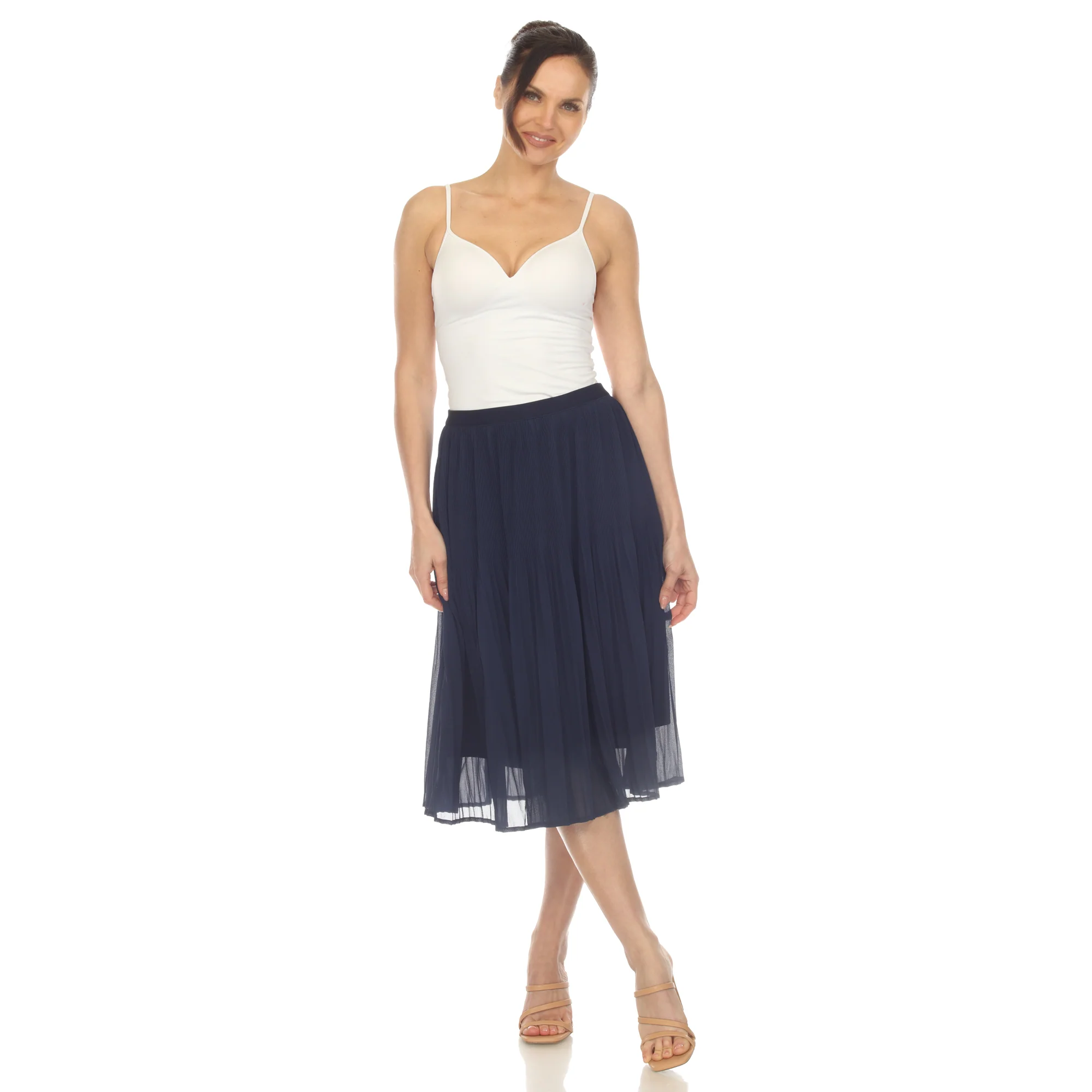 Women's Chiffon Pleated Midi Skirt - Image 25