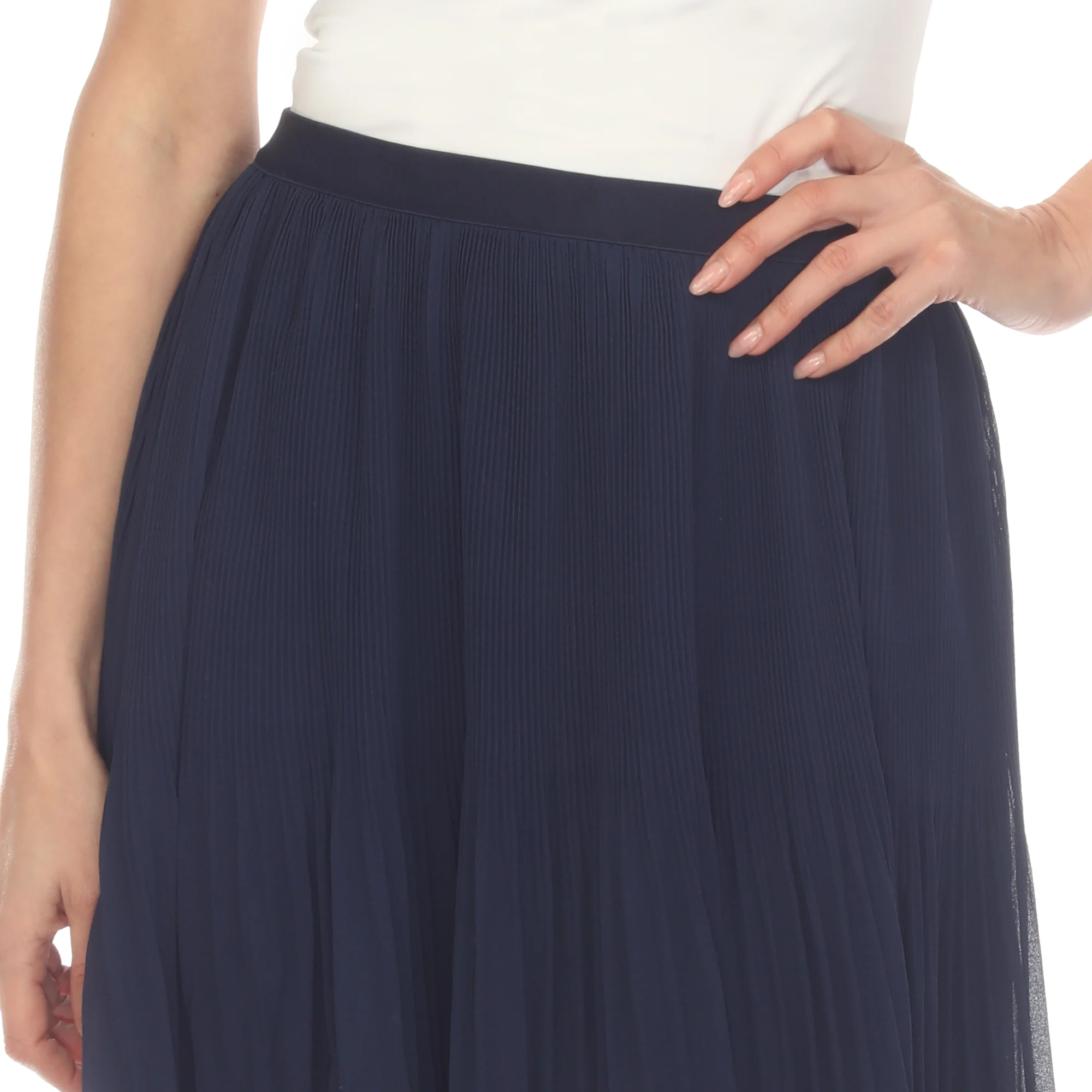 Women's Chiffon Pleated Midi Skirt - Image 5