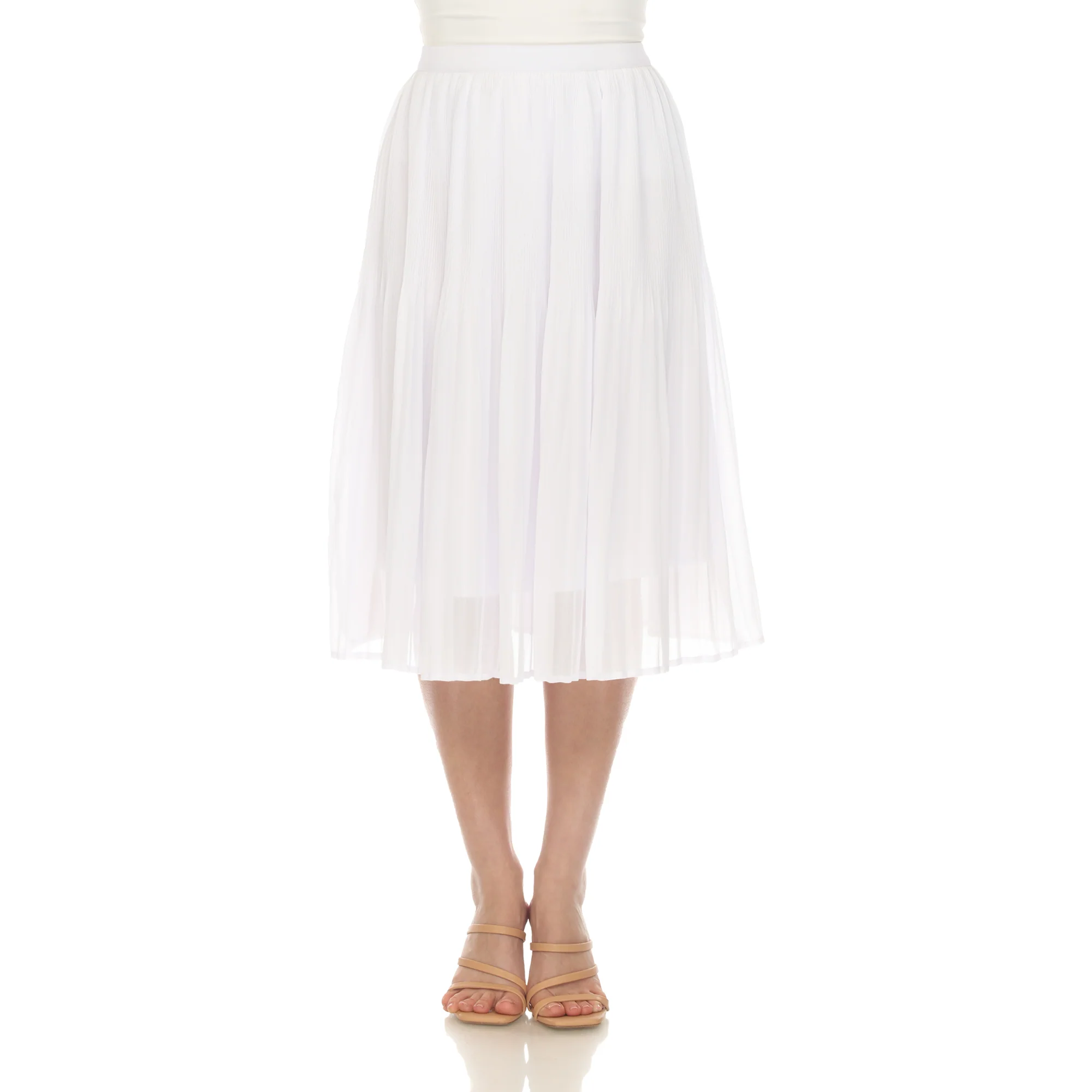 Women's Chiffon Pleated Midi Skirt - Image 6