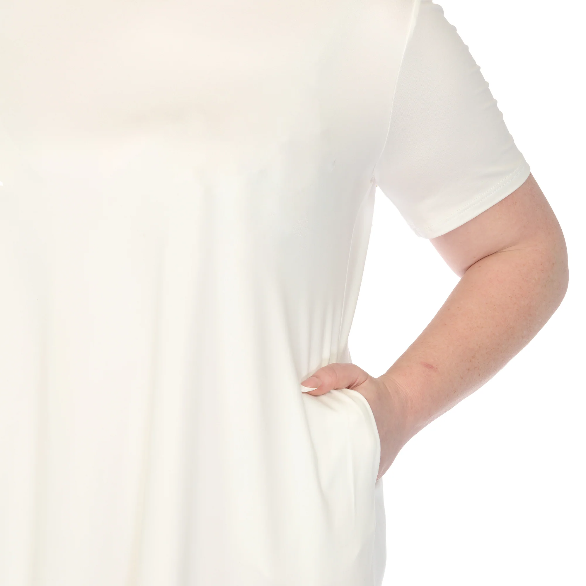 Women's  Crew Neck T-Shirt Dress - Image 9