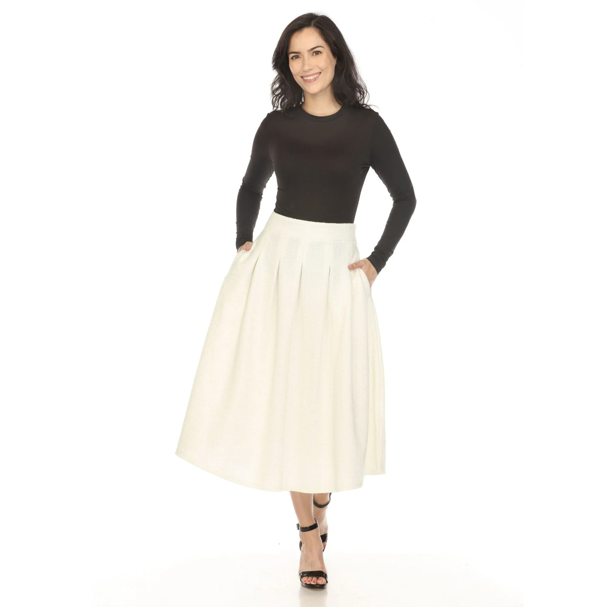 Women's Flared Tweed Skirt - Image 6