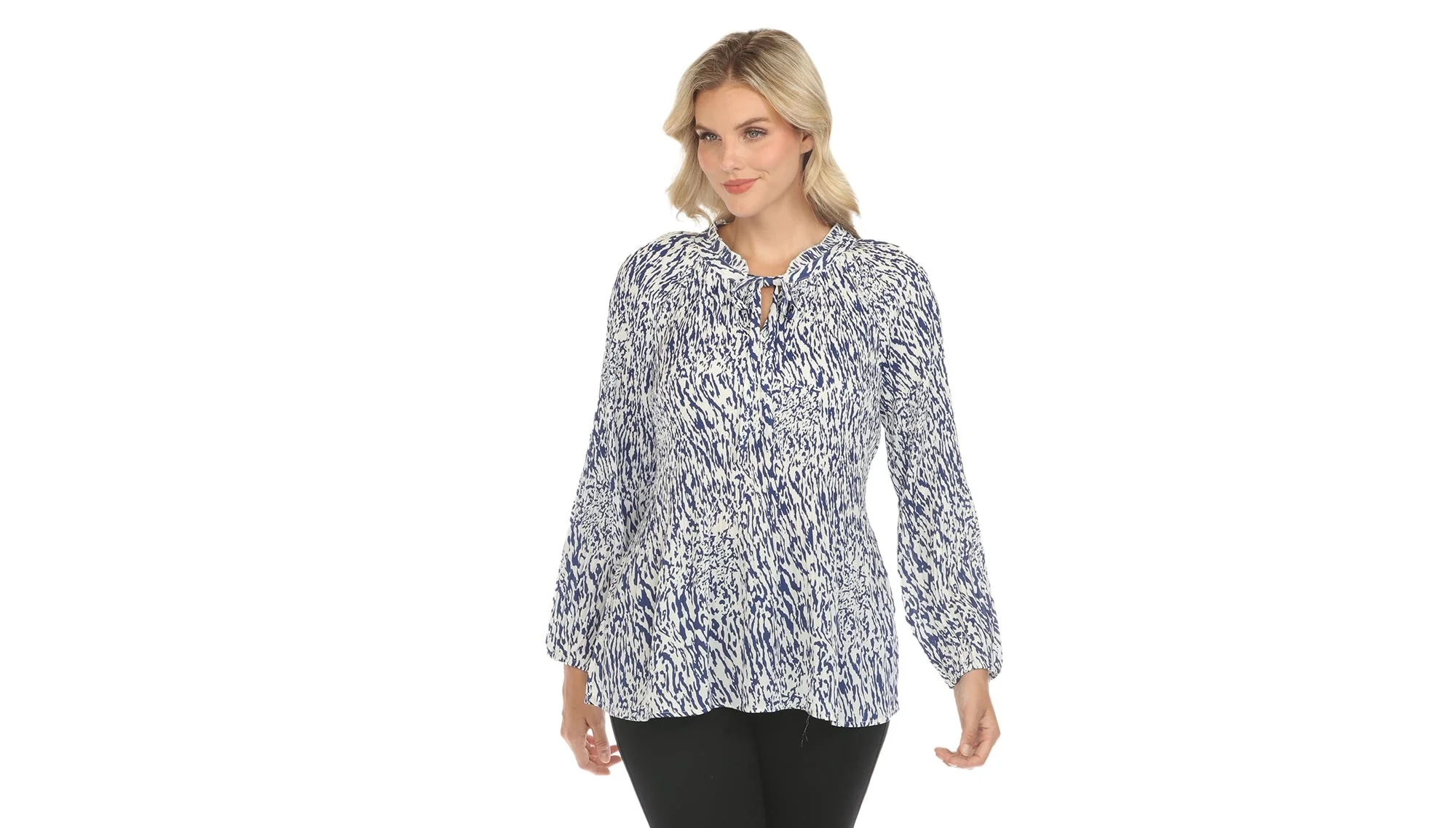 Women's Printed Peasant Blouse - Image 5
