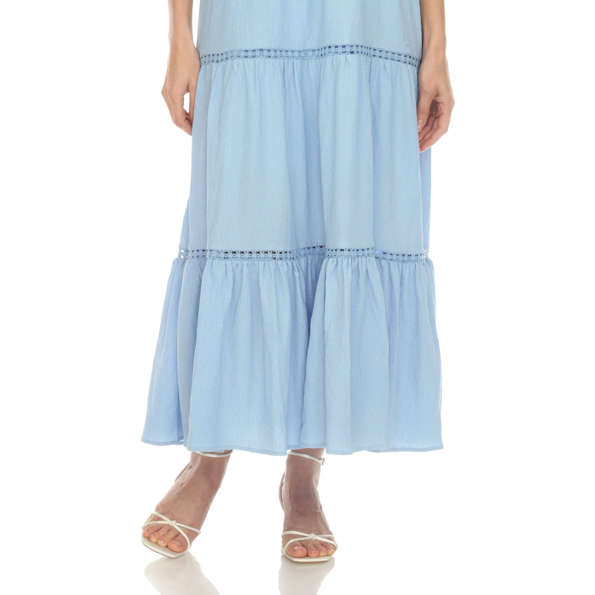Women's Scoop Neck Tiered Maxi Dress - Image 16