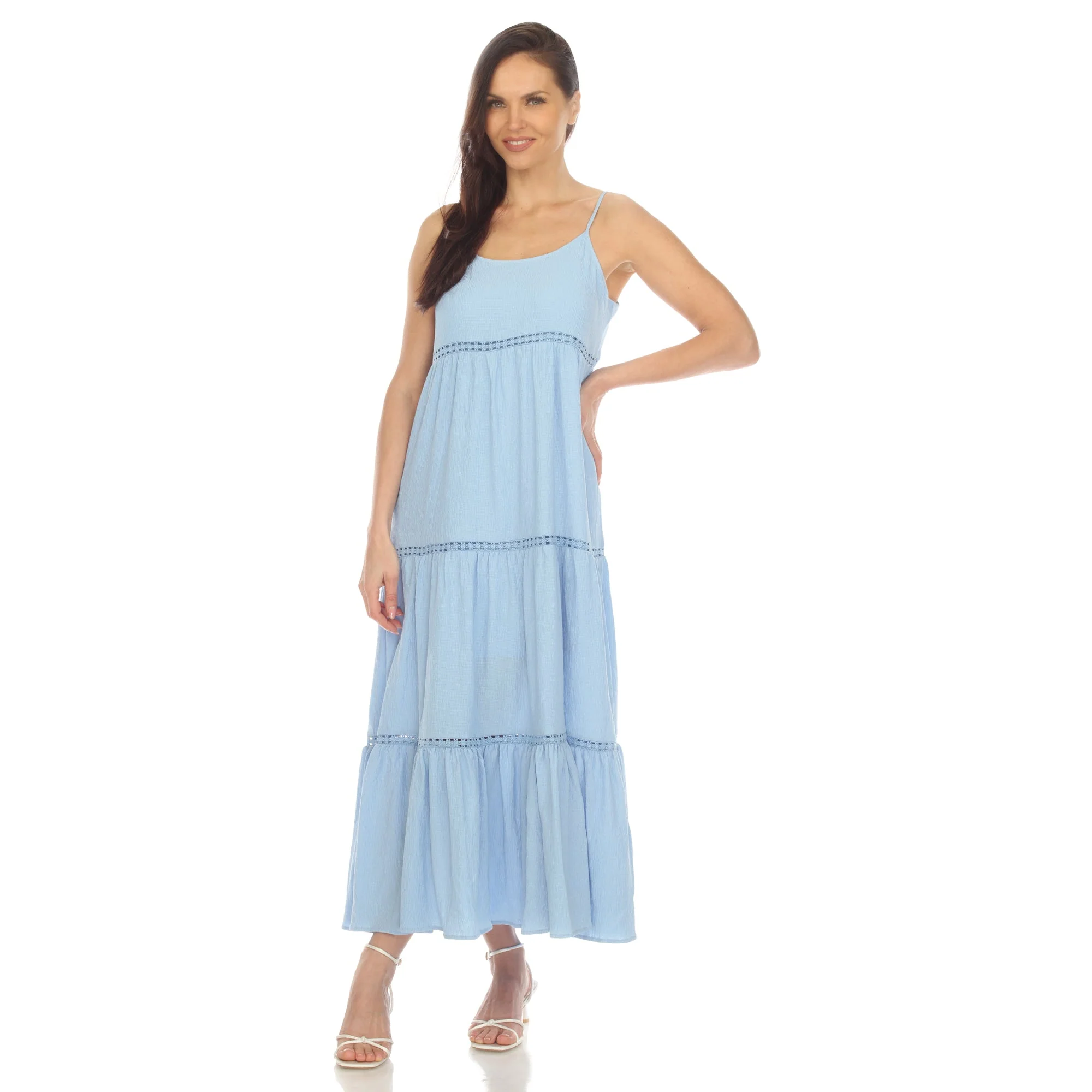 Women's Scoop Neck Tiered Maxi Dress - Image 18