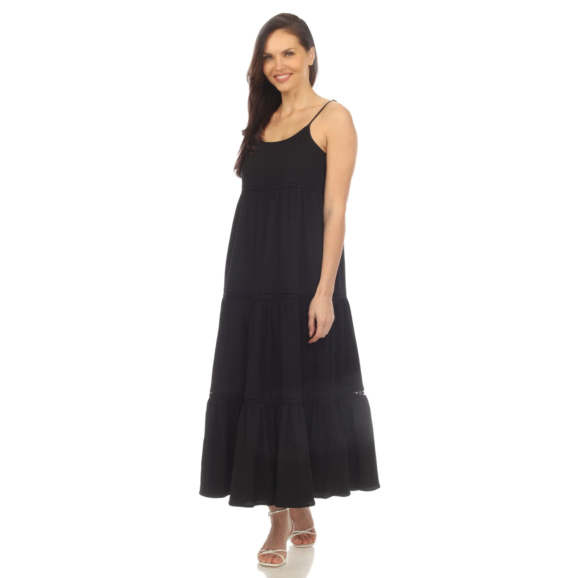Women's Scoop Neck Tiered Maxi Dress - Image 24