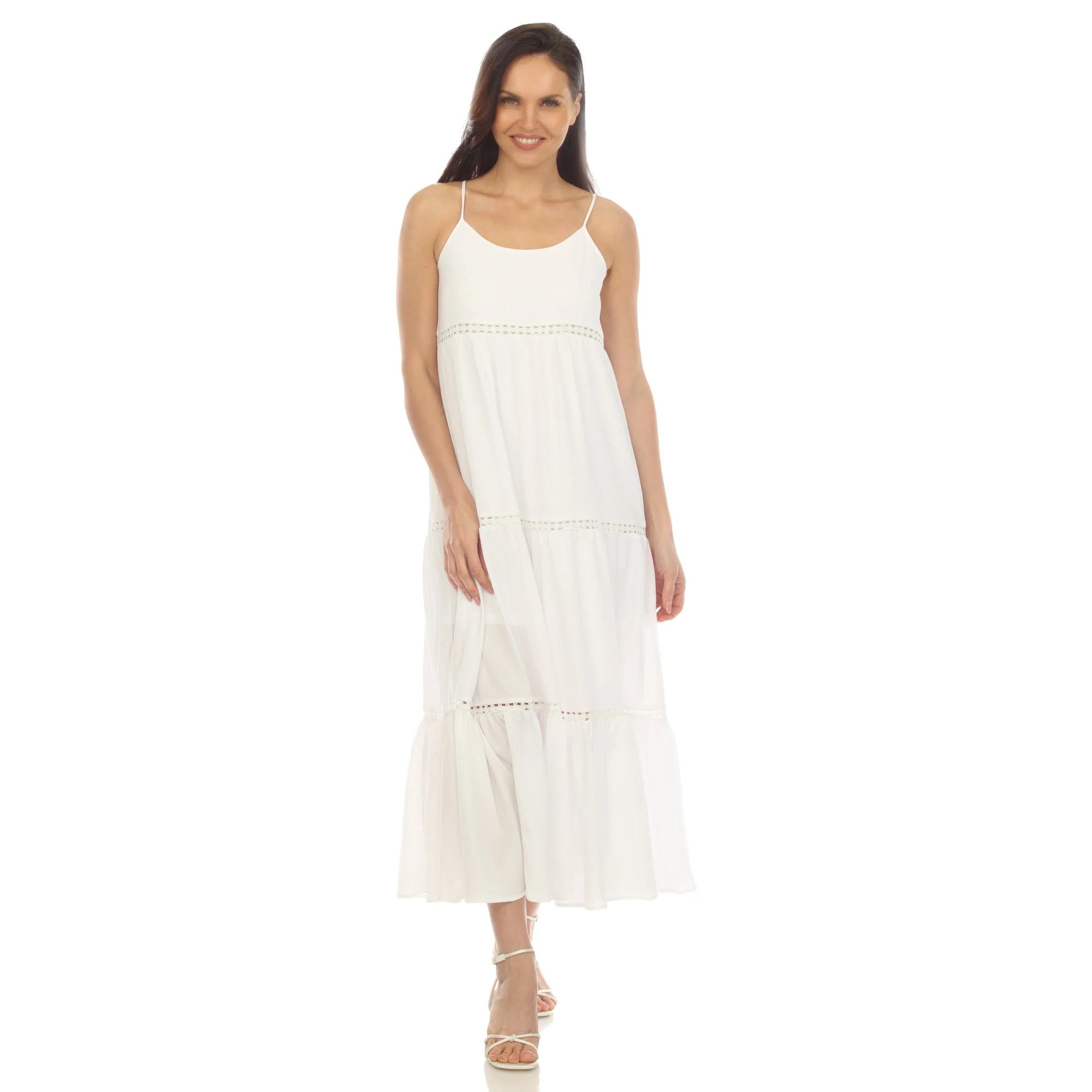 Women's Scoop Neck Tiered Maxi Dress - Image 30