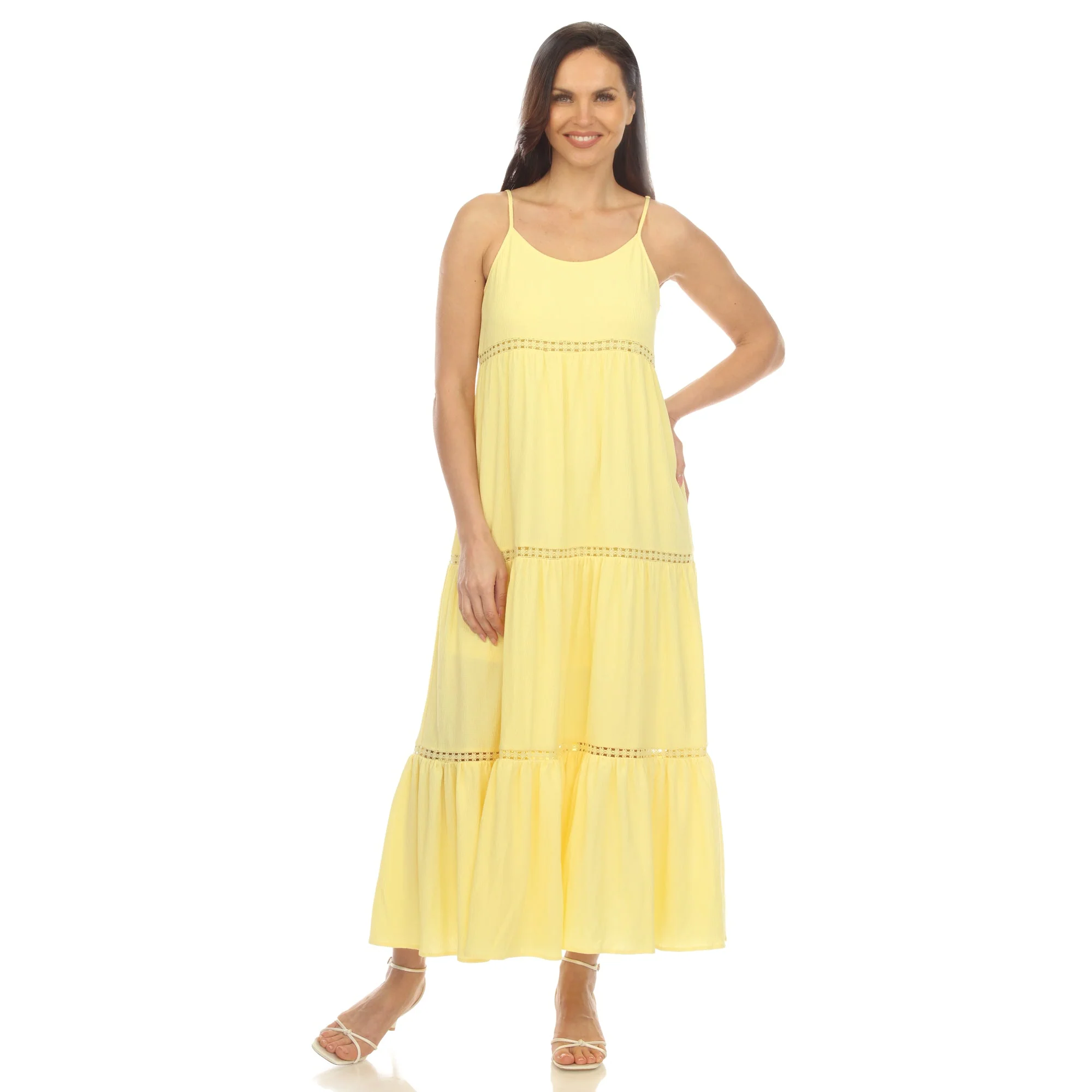 Women's Scoop Neck Tiered Maxi Dress - Image 31