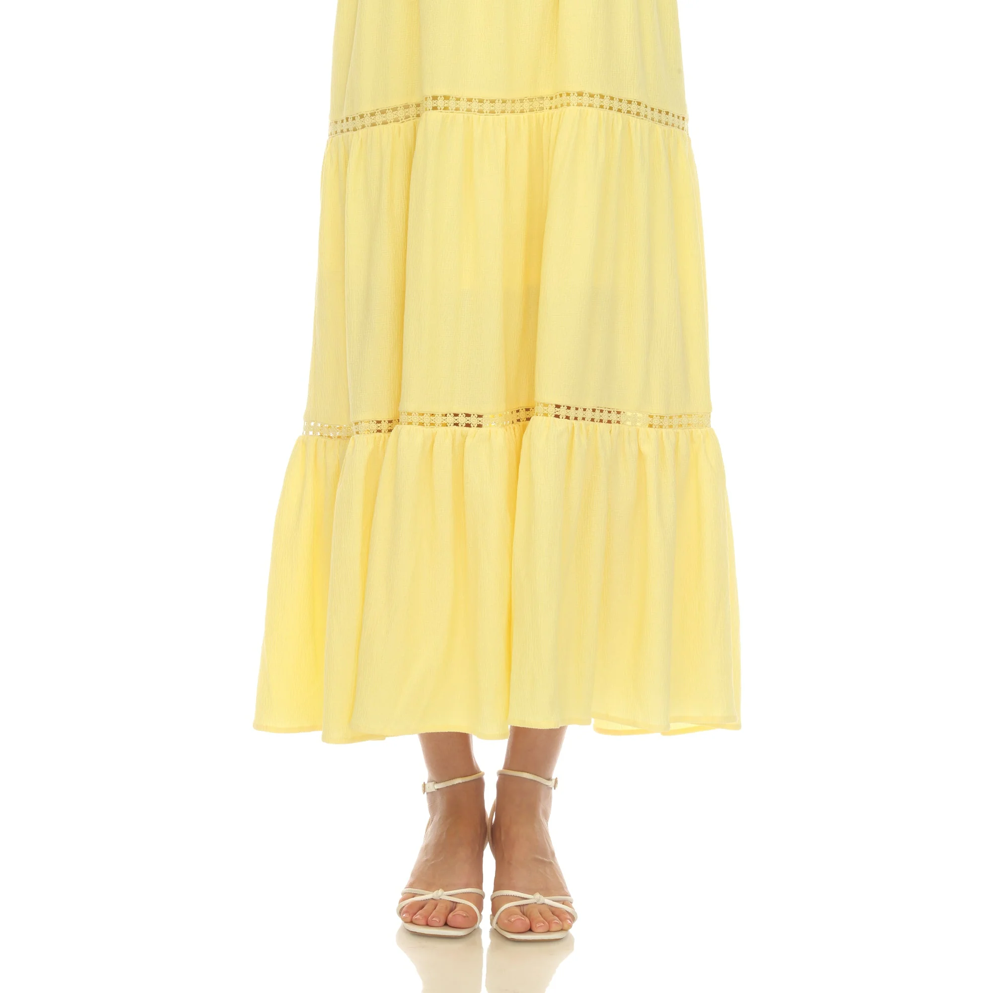 Women's Scoop Neck Tiered Maxi Dress - Image 35
