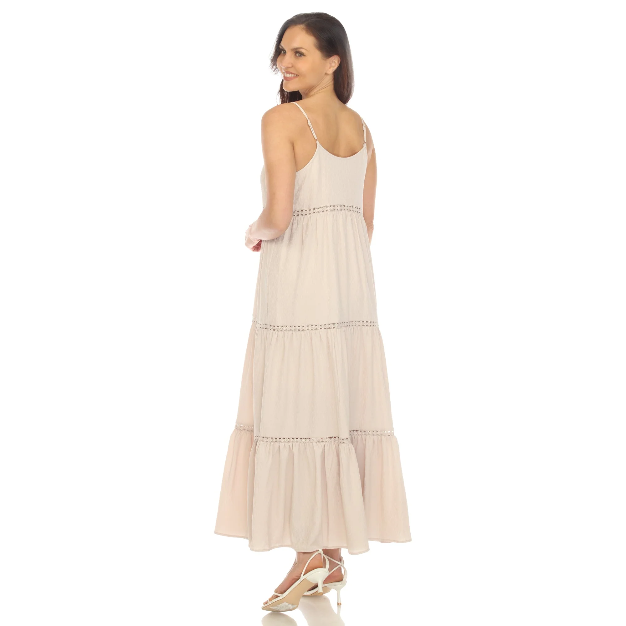 Women's Scoop Neck Tiered Maxi Dress - Image 9