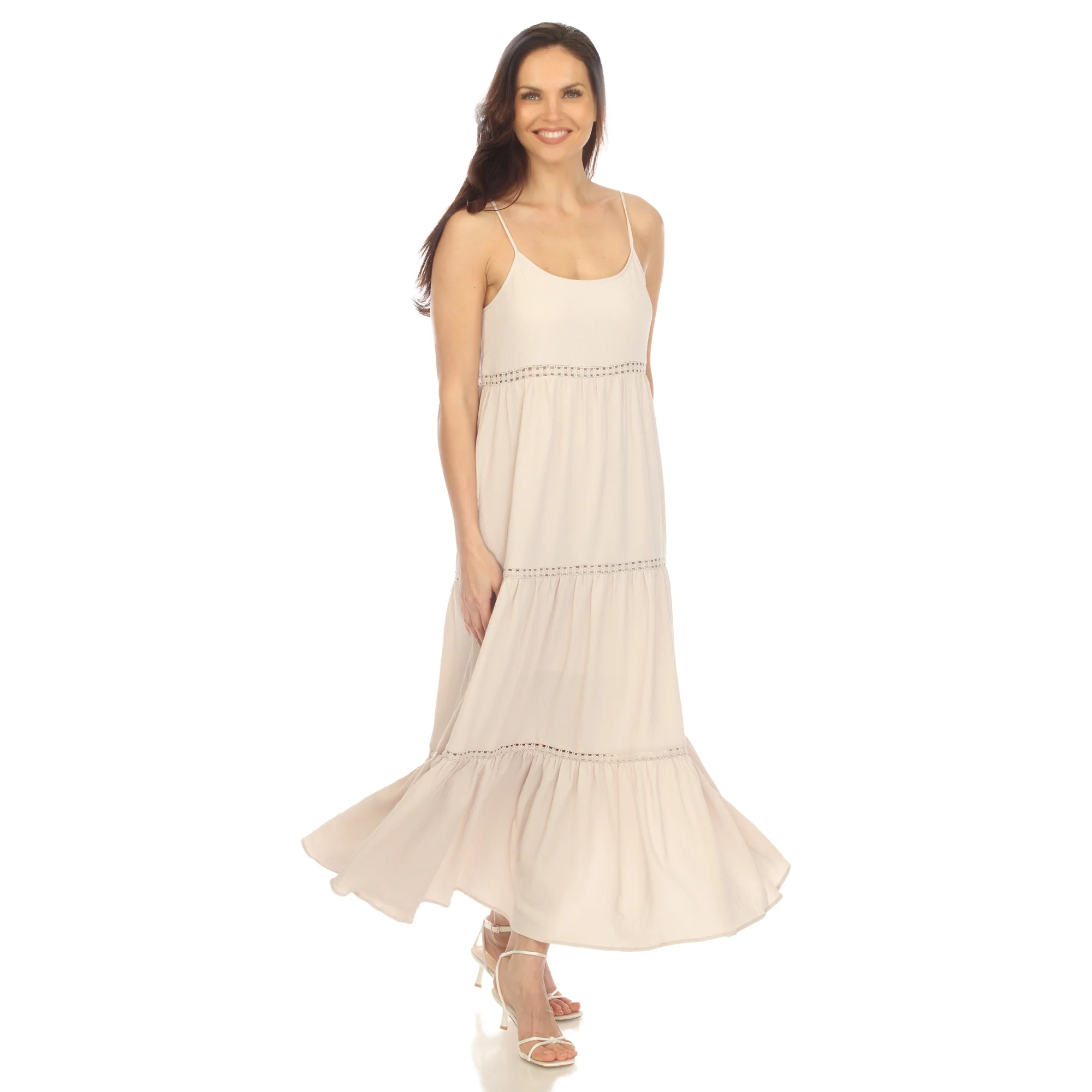 Women's Scoop Neck Tiered Maxi Dress - Plus - Image 12