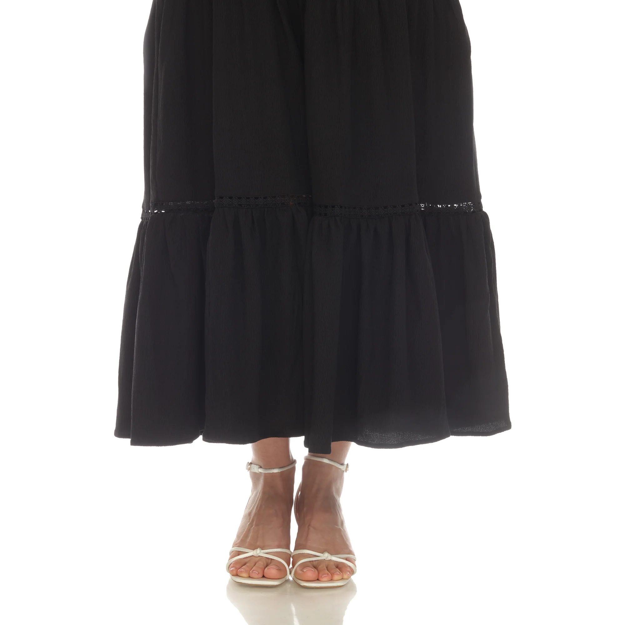 Women's Scoop Neck Tiered Maxi Dress - Plus - Image 16